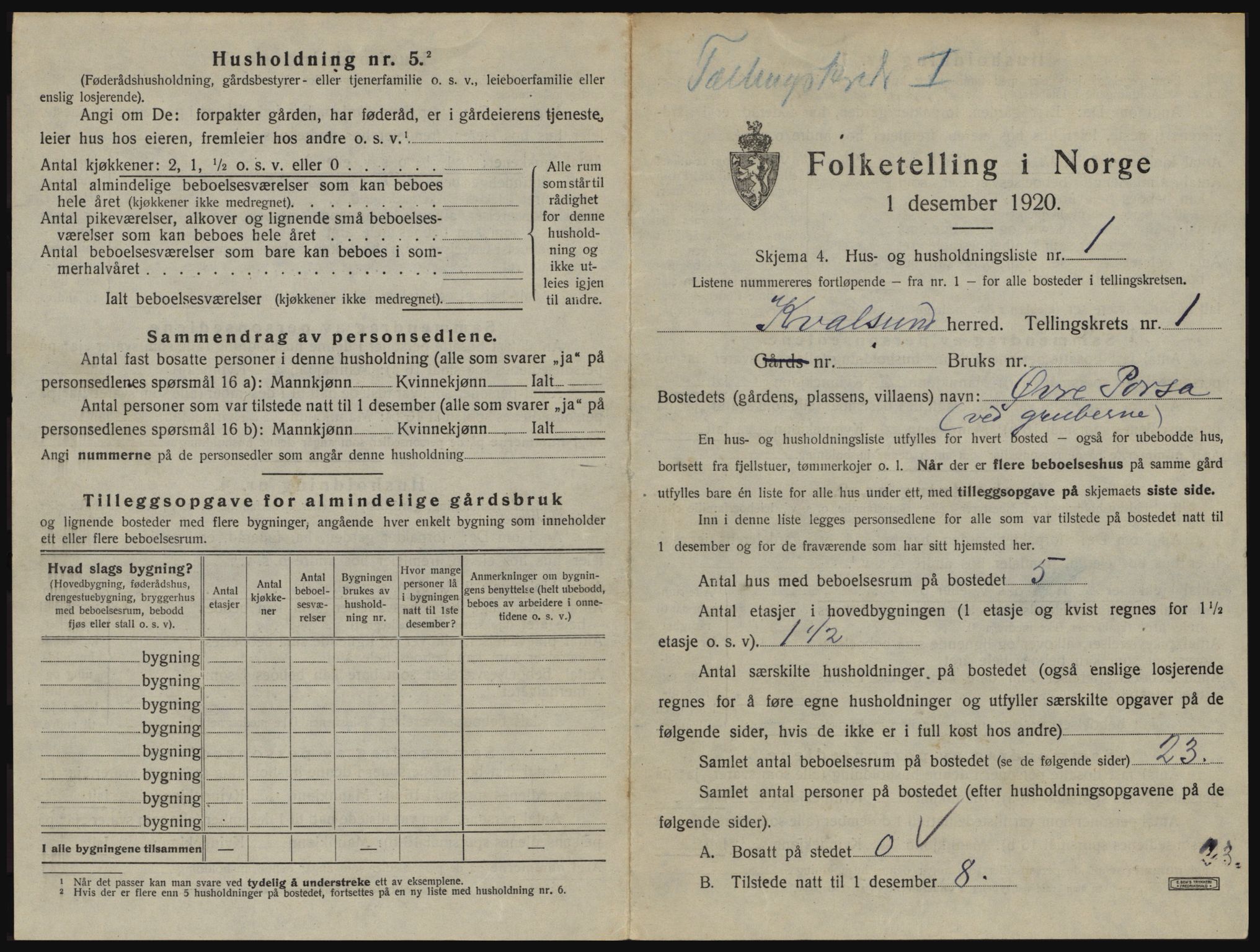 SATØ, 1920 census for , 1920, p. 46