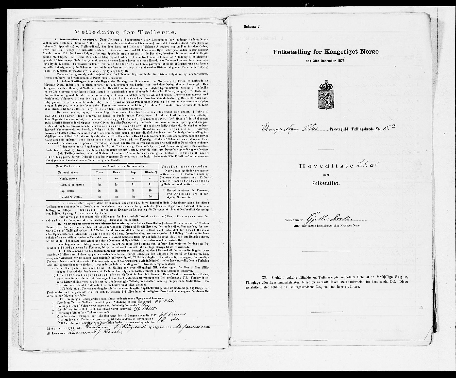 SAB, 1875 census for 1235P Voss, 1875, p. 42