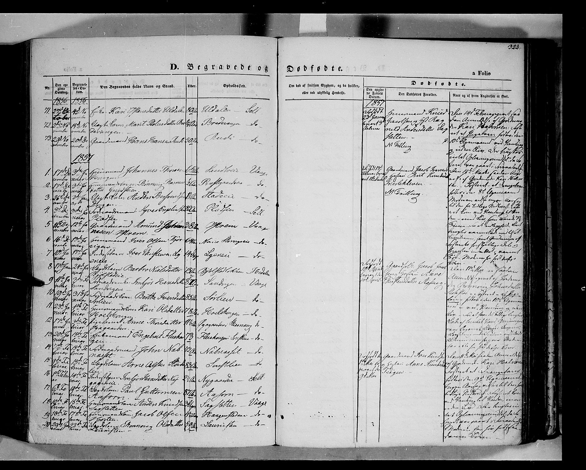 Vågå prestekontor, SAH/PREST-076/H/Ha/Haa/L0006: Parish register (official) no. 6 /1, 1856-1872, p. 322