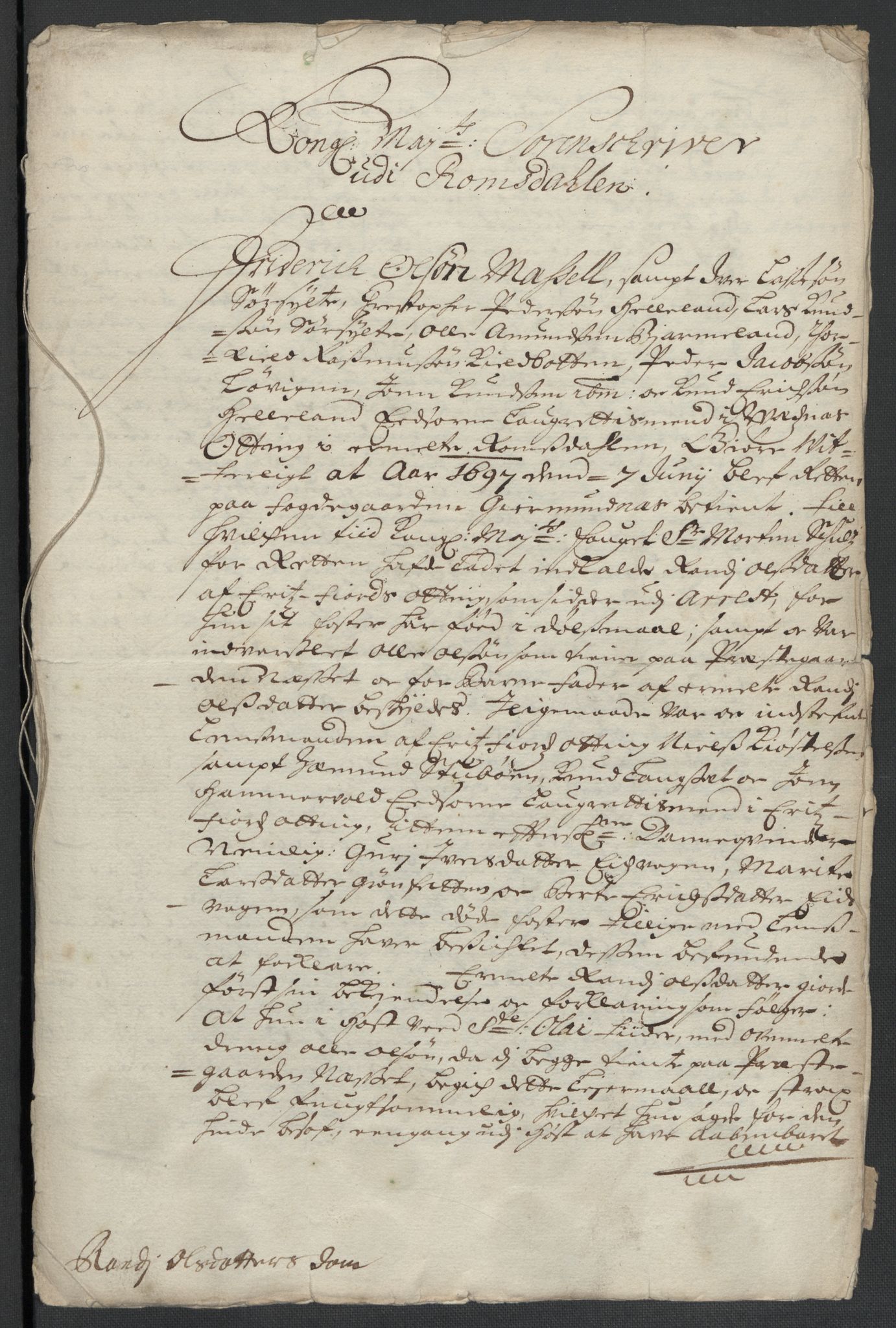 Rentekammeret inntil 1814, Reviderte regnskaper, Fogderegnskap, AV/RA-EA-4092/R55/L3653: Fogderegnskap Romsdal, 1697-1698, p. 207