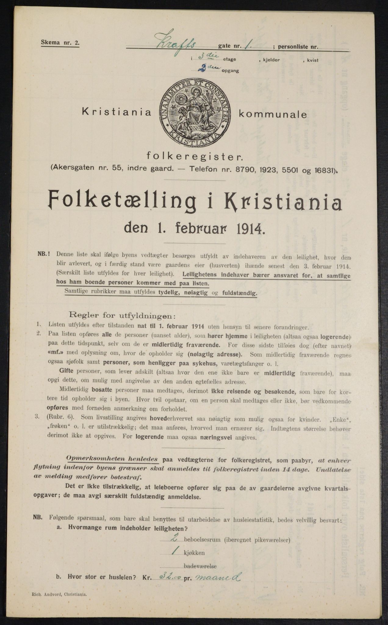 OBA, Municipal Census 1914 for Kristiania, 1914, p. 53835