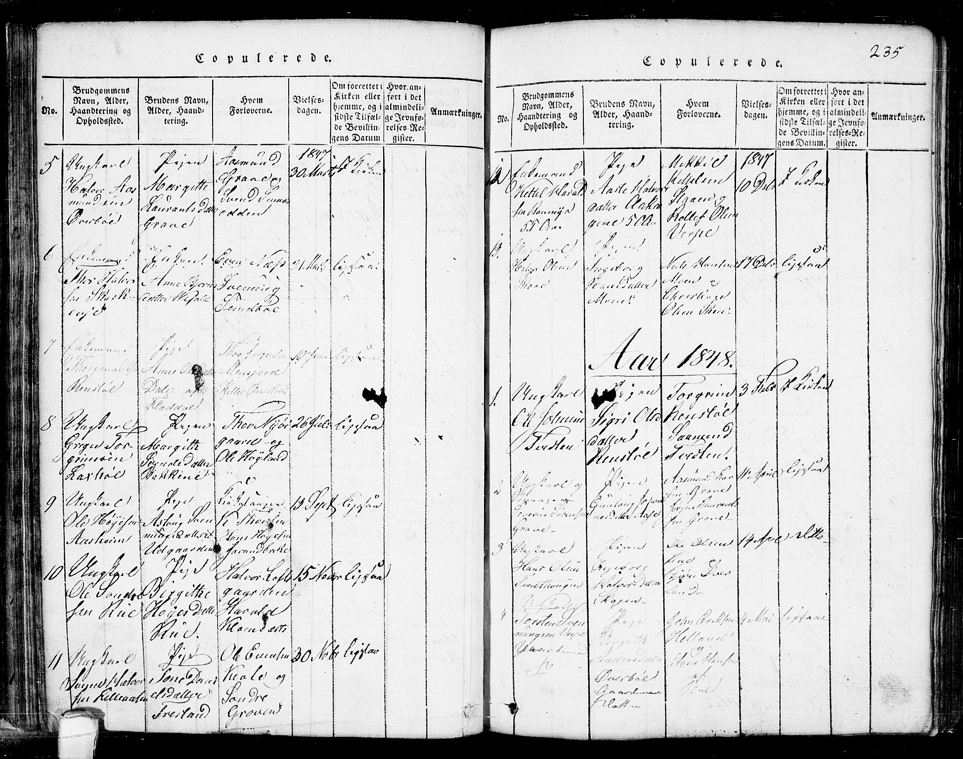 Seljord kirkebøker, SAKO/A-20/G/Ga/L0001: Parish register (copy) no. I 1, 1815-1854, p. 235