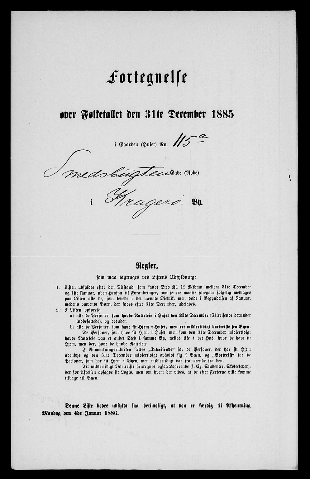 SAKO, 1885 census for 0801 Kragerø, 1885, p. 231