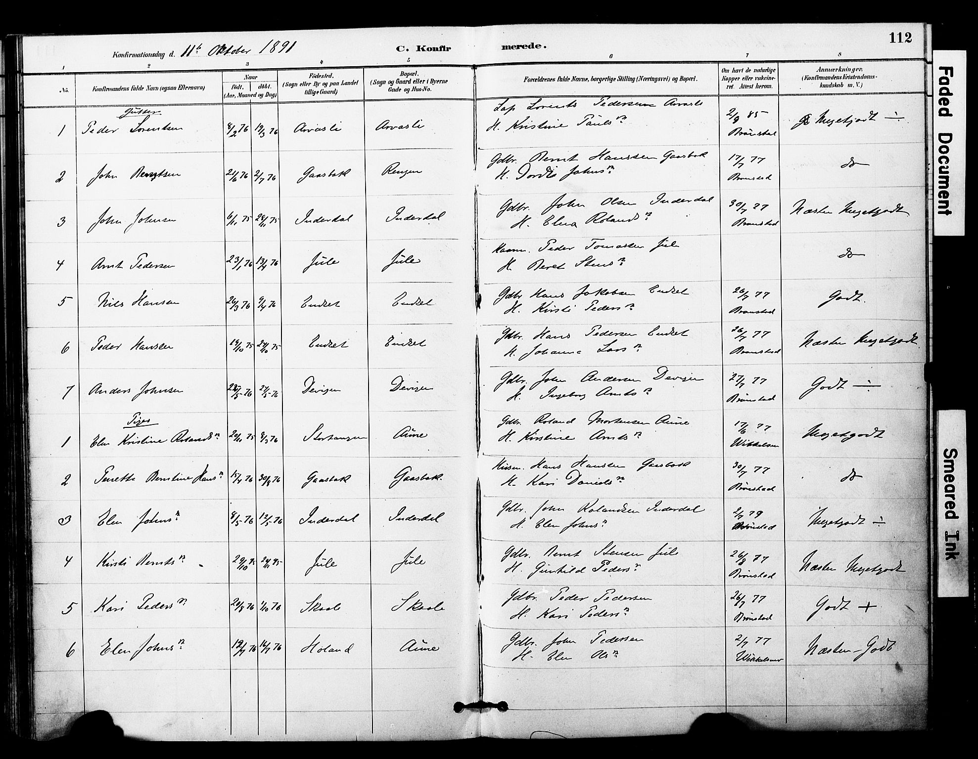 Ministerialprotokoller, klokkerbøker og fødselsregistre - Nord-Trøndelag, SAT/A-1458/757/L0505: Parish register (official) no. 757A01, 1882-1904, p. 112