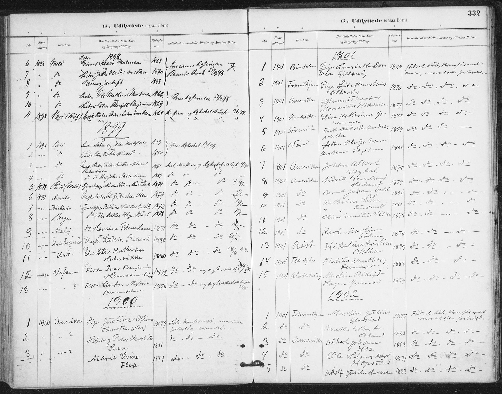 Ministerialprotokoller, klokkerbøker og fødselsregistre - Nordland, SAT/A-1459/816/L0244: Parish register (official) no. 816A10, 1886-1903, p. 332