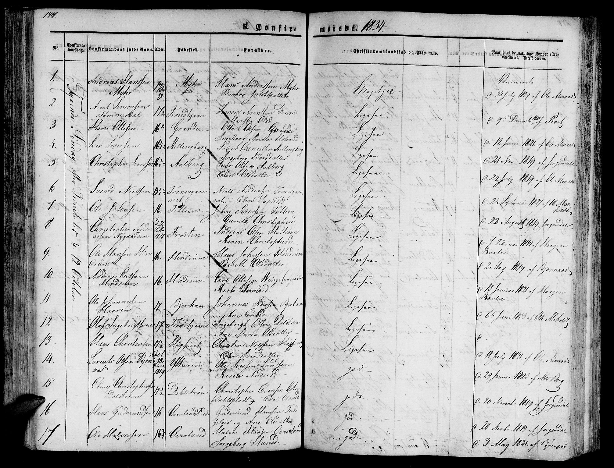 Ministerialprotokoller, klokkerbøker og fødselsregistre - Nord-Trøndelag, SAT/A-1458/701/L0006: Parish register (official) no. 701A06, 1825-1841, p. 177