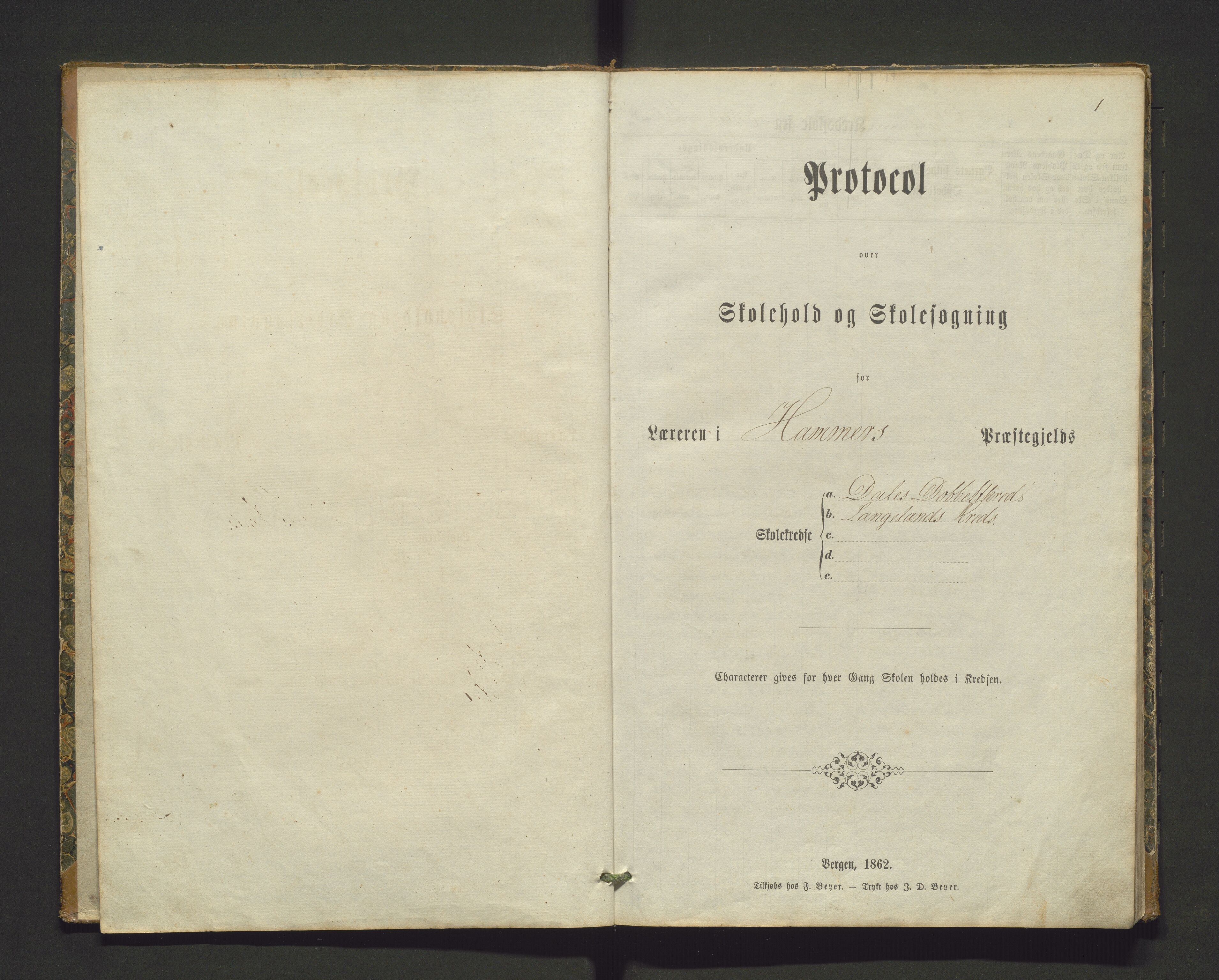 Meland kommune. Barneskulane, IKAH/1256-231/F/Fa/L0008: Skuleprotokoll for Dale, Langeland og Sagstad krinsar, 1863-1883