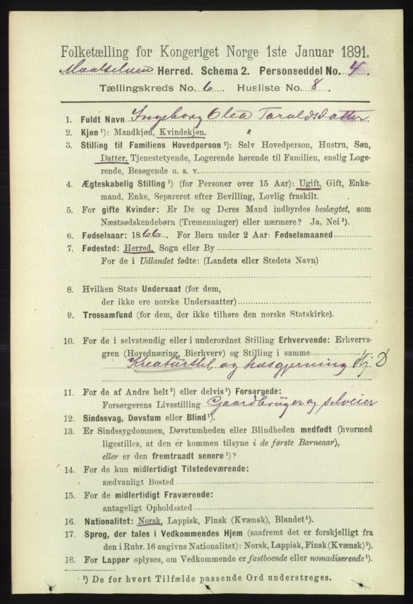 RA, 1891 census for 1924 Målselv, 1891, p. 2092