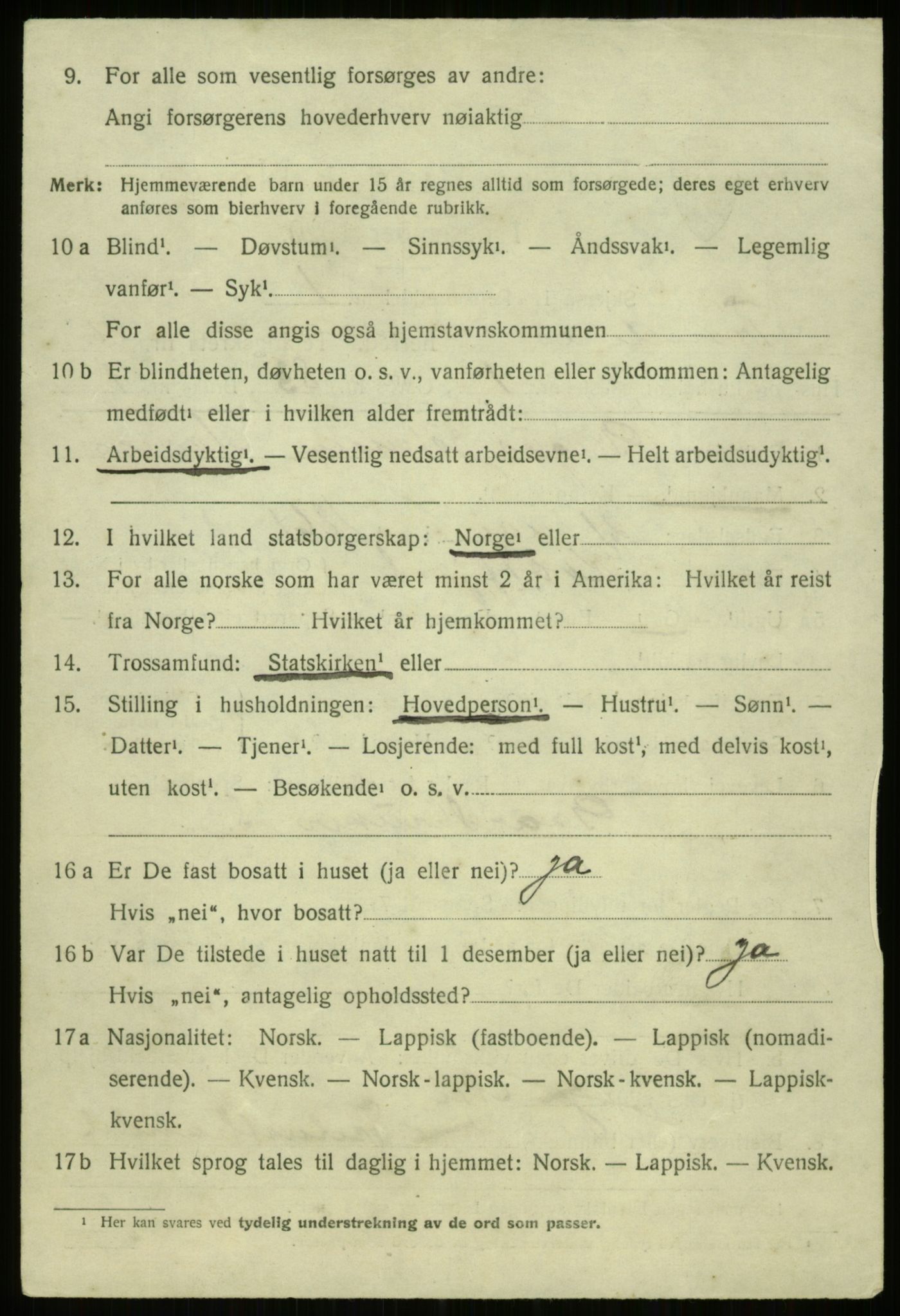 SATØ, 1920 census for Trondenes, 1920, p. 18839