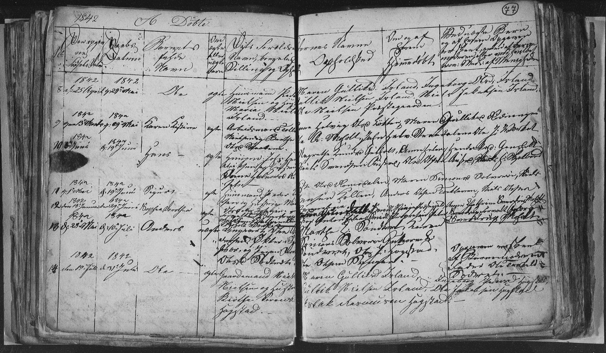 Siljan kirkebøker, SAKO/A-300/G/Ga/L0001: Parish register (copy) no. 1, 1827-1847, p. 77