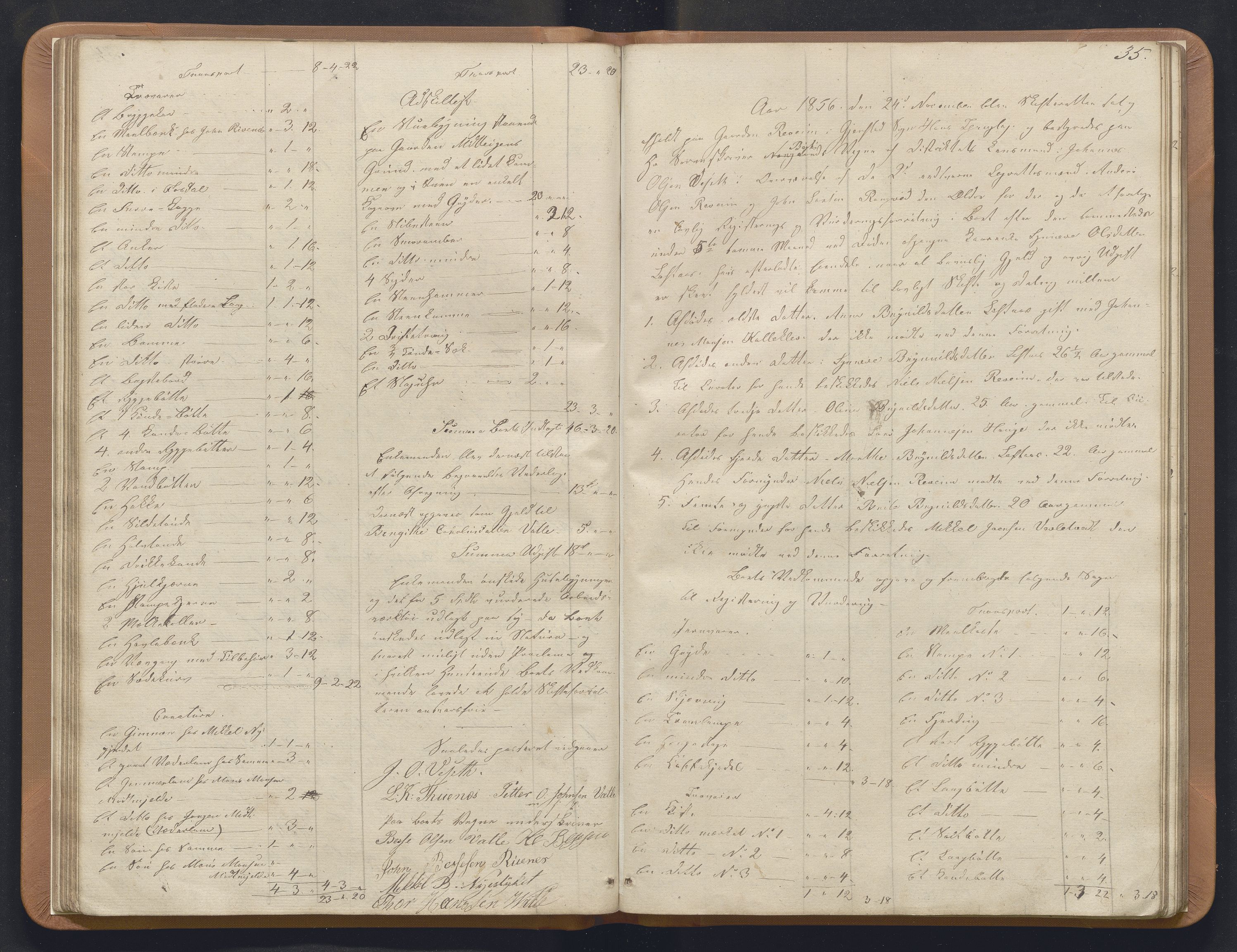Nordhordland sorenskrivar, SAB/A-2901/1/H/Hb/L0009: Registreringsprotokollar, 1855-1859, p. 35