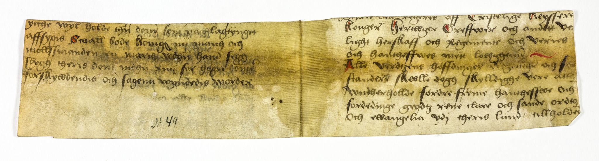 Riksarkivets diplomsamling, RA/EA-5965/F26/L0004: Norrøne membranfragmenter bestand 31-50, 1100-1536, p. 175