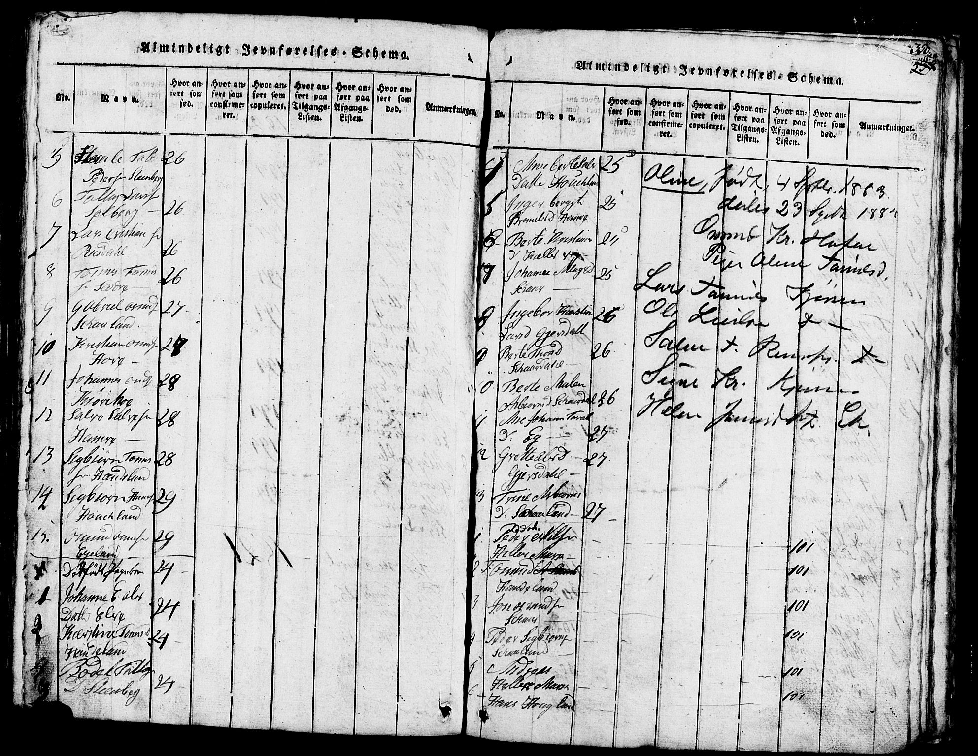 Lund sokneprestkontor, SAST/A-101809/S07/L0002: Parish register (copy) no. B 2, 1816-1832, p. 349