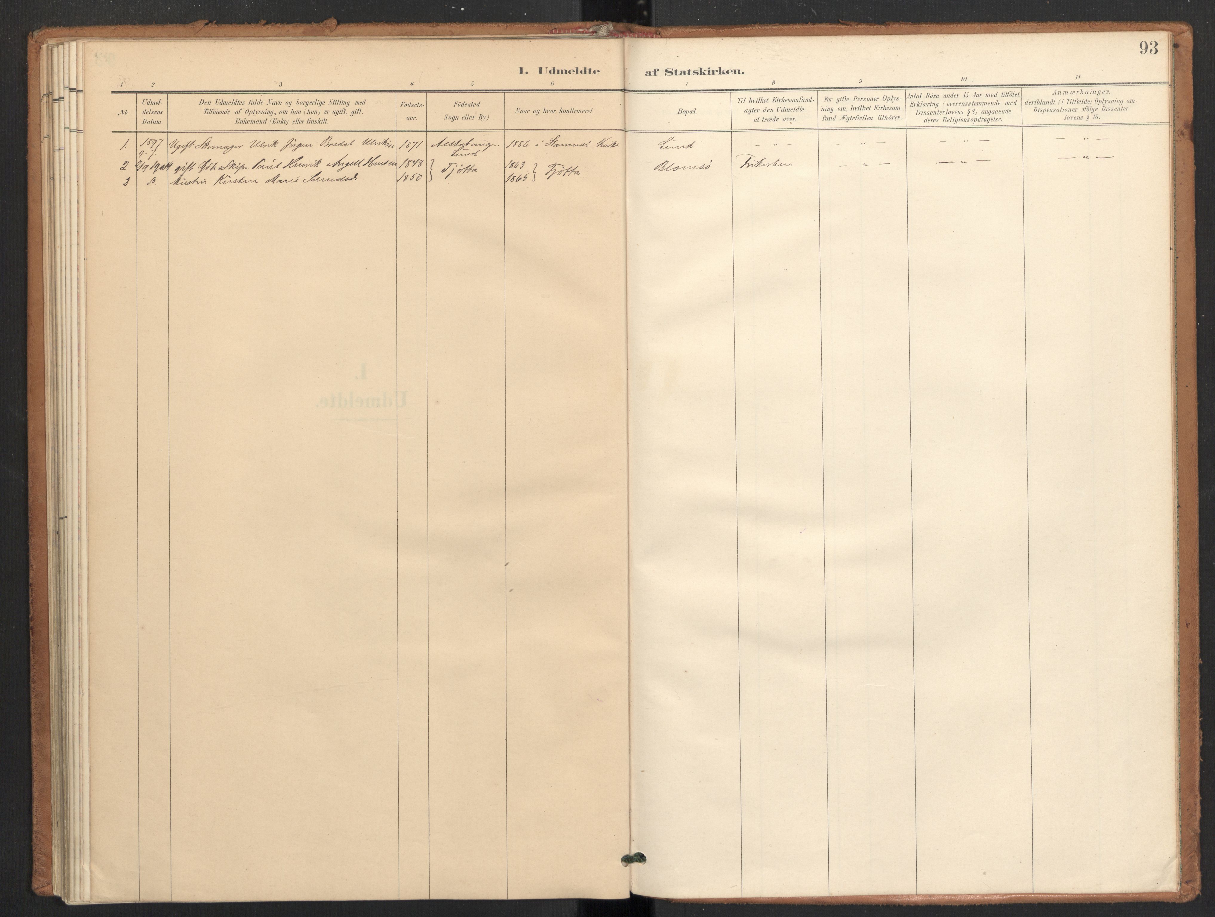 Ministerialprotokoller, klokkerbøker og fødselsregistre - Nordland, SAT/A-1459/830/L0454: Parish register (official) no. 830A18, 1897-1913, p. 93