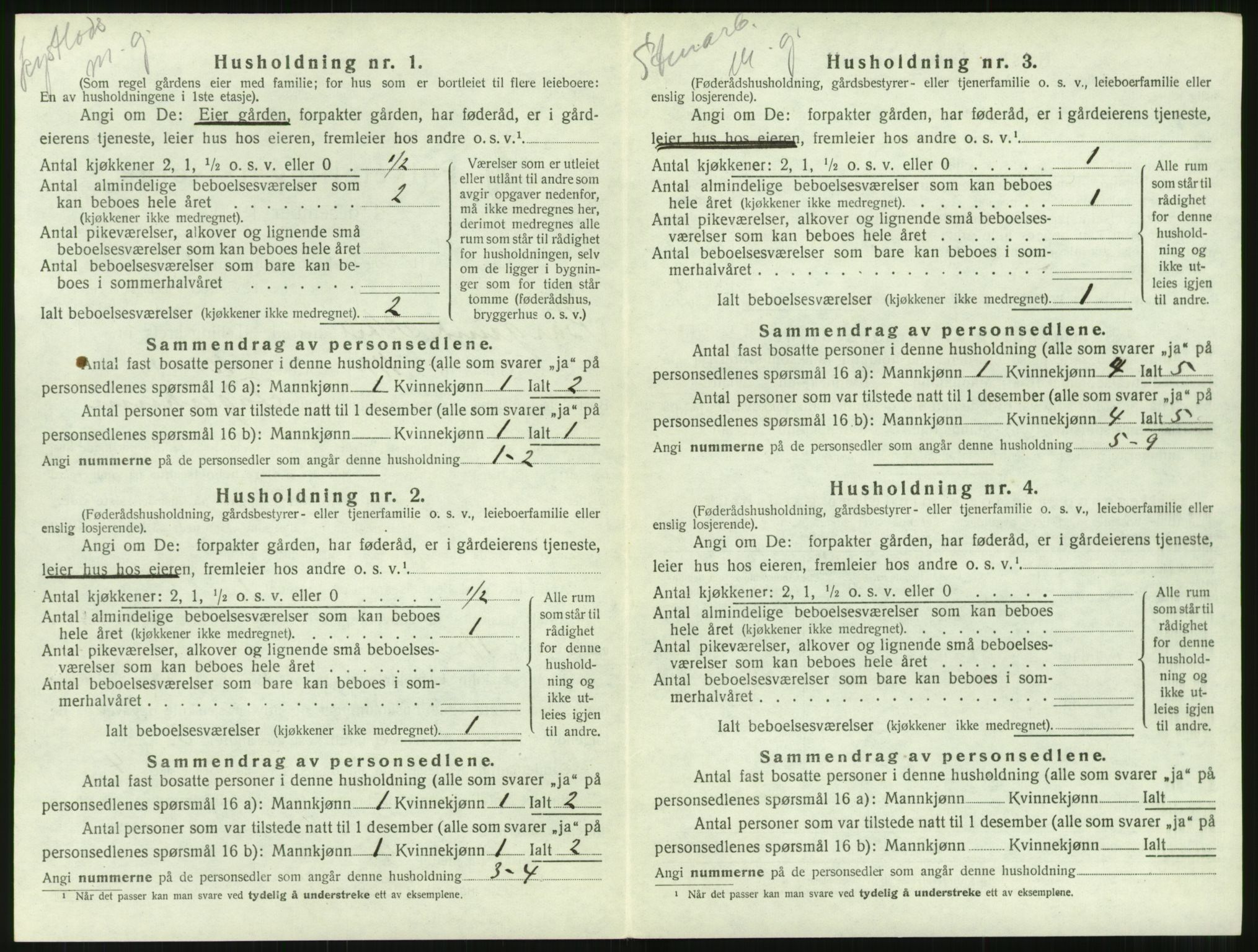 SAT, 1920 census for Borgund, 1920, p. 1797