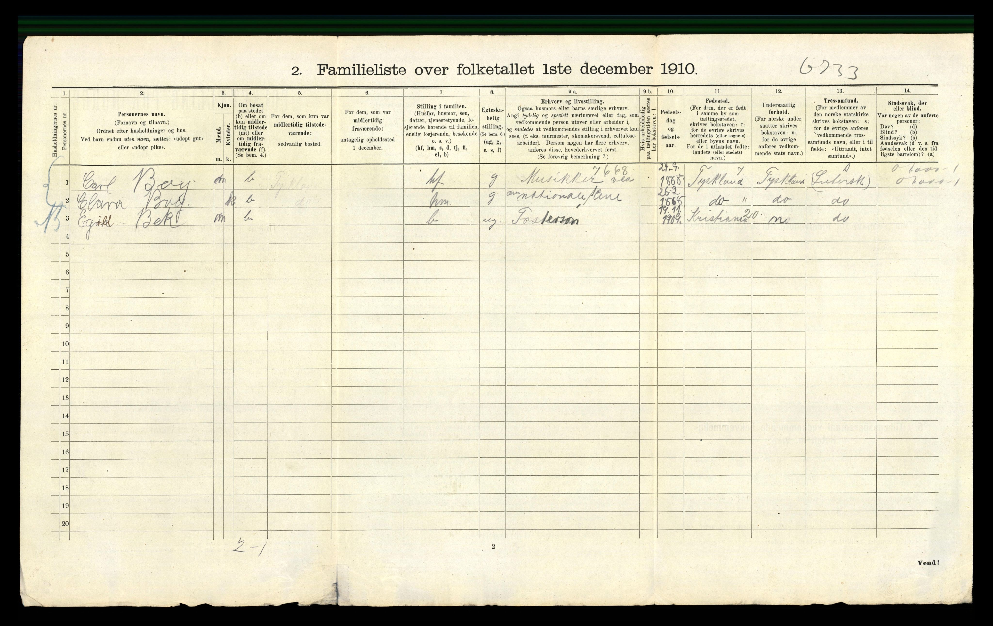 RA, 1910 census for Bergen, 1910, p. 35032