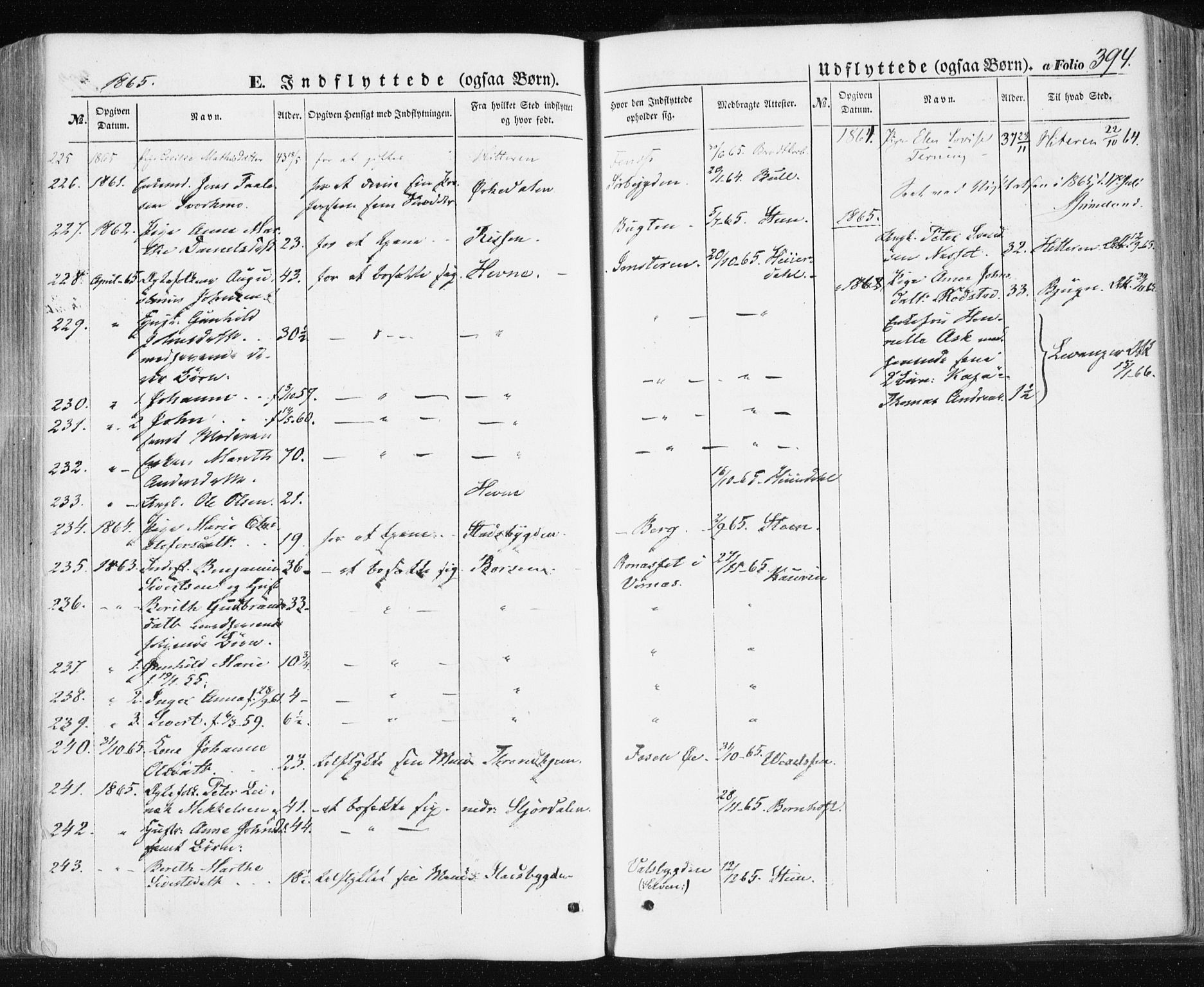 Ministerialprotokoller, klokkerbøker og fødselsregistre - Sør-Trøndelag, SAT/A-1456/659/L0737: Parish register (official) no. 659A07, 1857-1875, p. 394