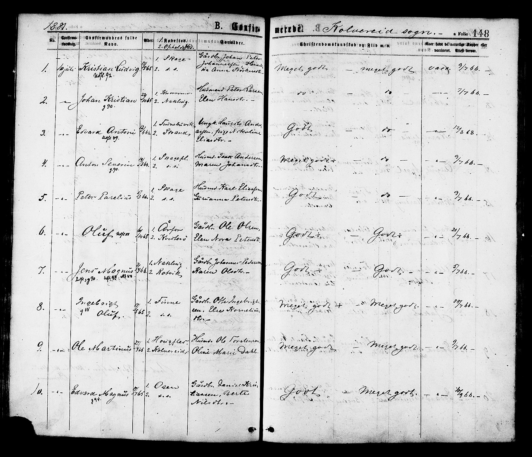 Ministerialprotokoller, klokkerbøker og fødselsregistre - Nord-Trøndelag, AV/SAT-A-1458/780/L0642: Parish register (official) no. 780A07 /1, 1874-1885, p. 148