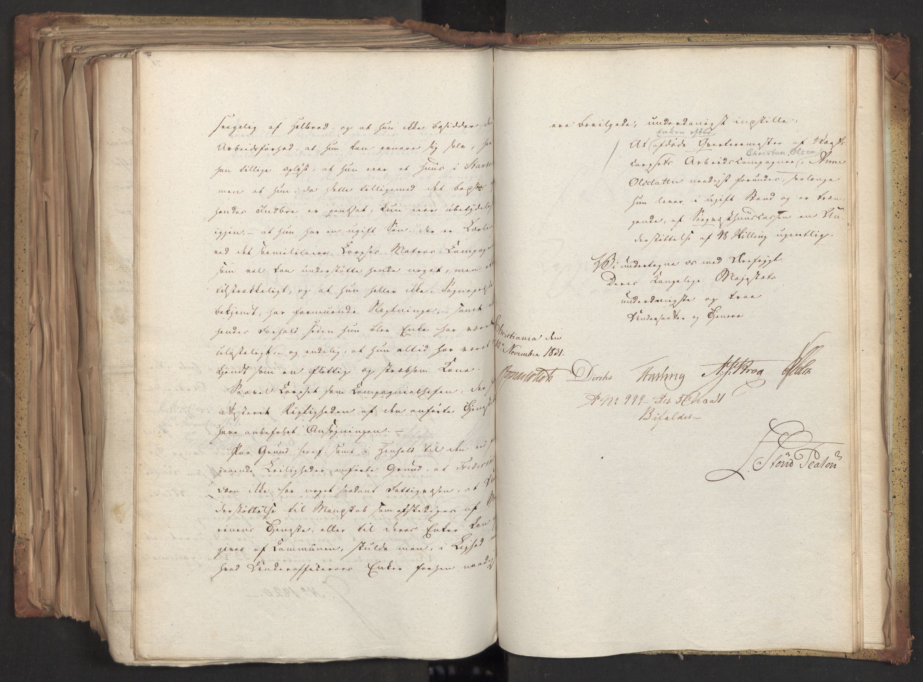 Statsrådsavdelingen i Stockholm, AV/RA-S-1003/D/Da/L0074: Regjeringsinnstillinger nr. 1700-1839, 1831, p. 376