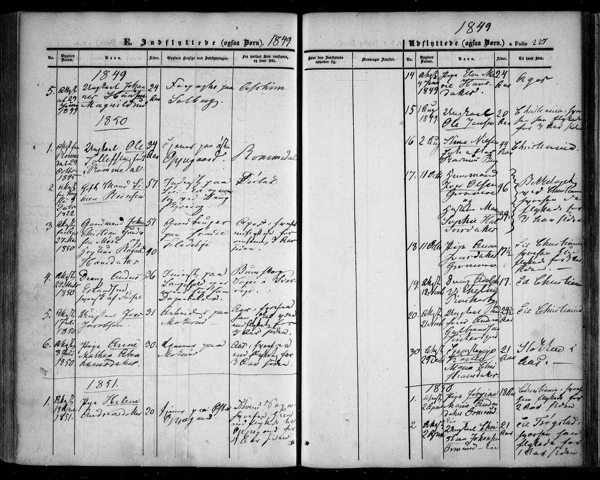 Nesodden prestekontor Kirkebøker, AV/SAO-A-10013/F/Fa/L0007: Parish register (official) no. I 7, 1848-1868, p. 227