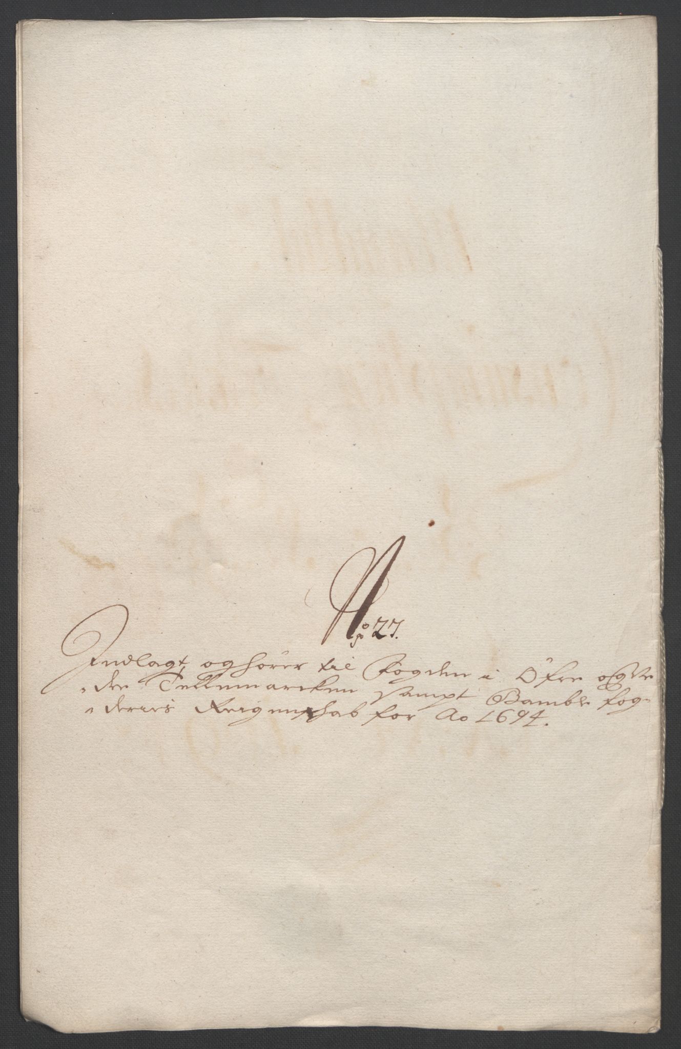 Rentekammeret inntil 1814, Reviderte regnskaper, Fogderegnskap, RA/EA-4092/R36/L2092: Fogderegnskap Øvre og Nedre Telemark og Bamble, 1694, p. 233