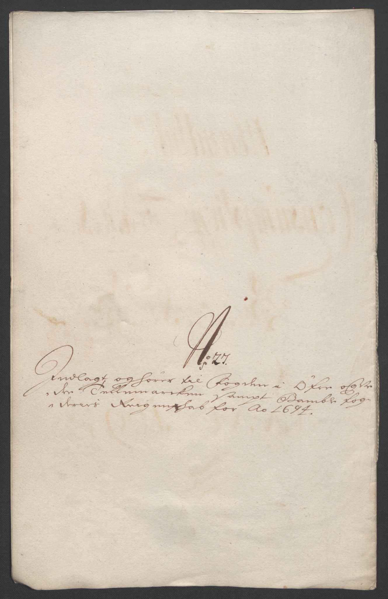 Rentekammeret inntil 1814, Reviderte regnskaper, Fogderegnskap, AV/RA-EA-4092/R36/L2092: Fogderegnskap Øvre og Nedre Telemark og Bamble, 1694, p. 233