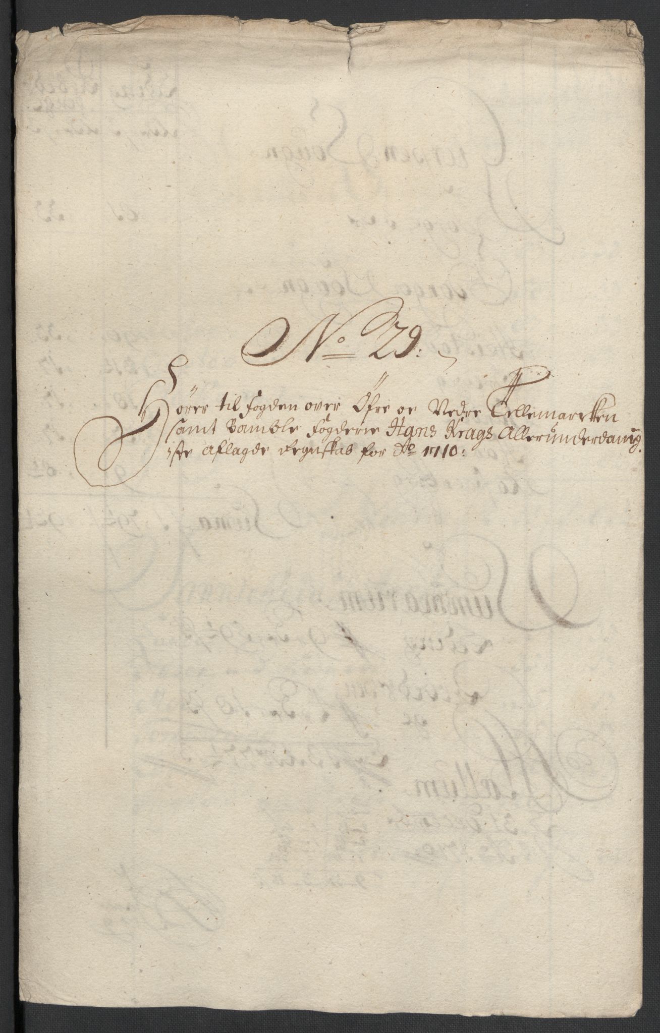 Rentekammeret inntil 1814, Reviderte regnskaper, Fogderegnskap, RA/EA-4092/R36/L2119: Fogderegnskap Øvre og Nedre Telemark og Bamble, 1710, p. 156