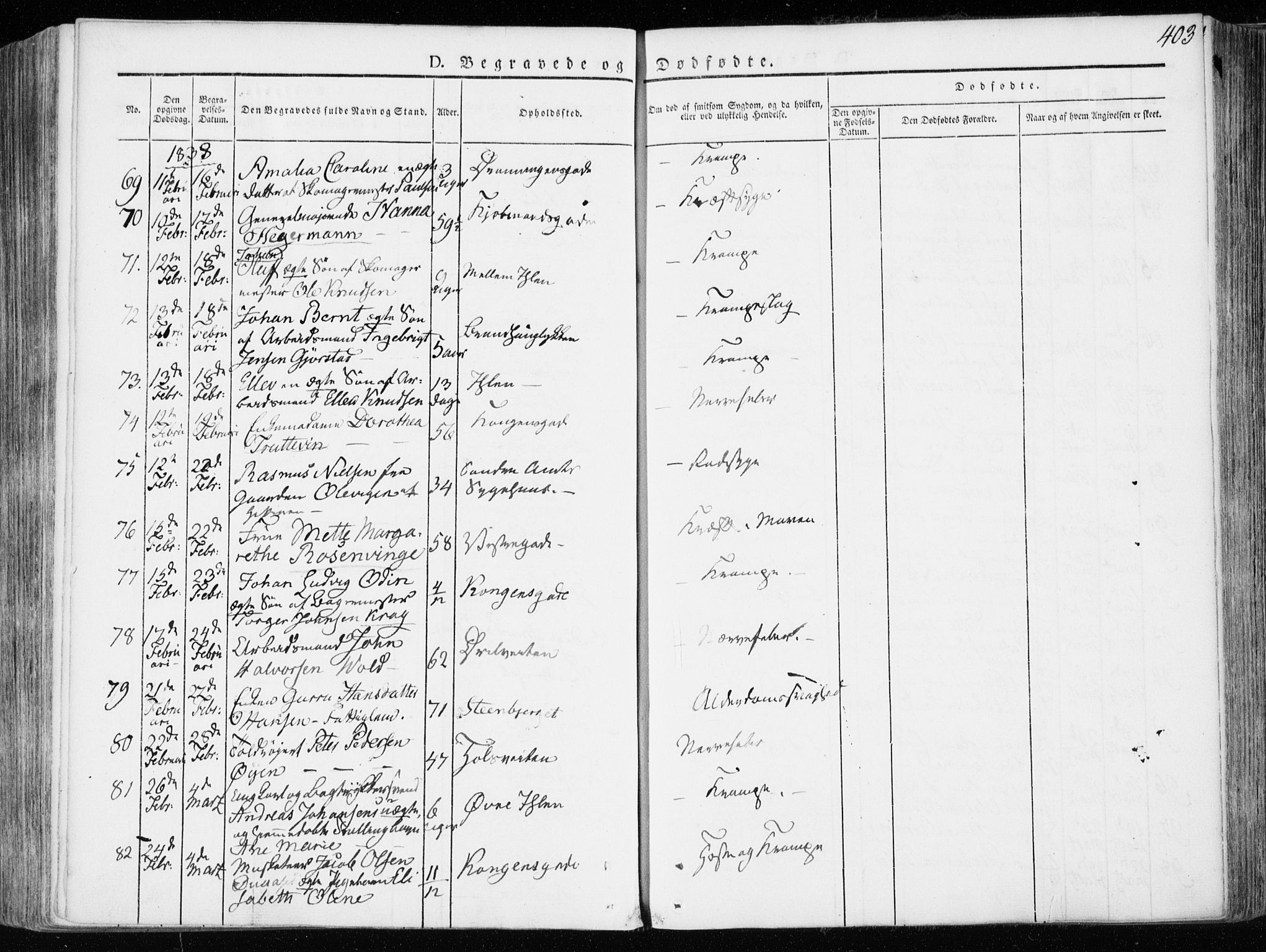 Ministerialprotokoller, klokkerbøker og fødselsregistre - Sør-Trøndelag, AV/SAT-A-1456/601/L0047: Parish register (official) no. 601A15, 1831-1839, p. 403