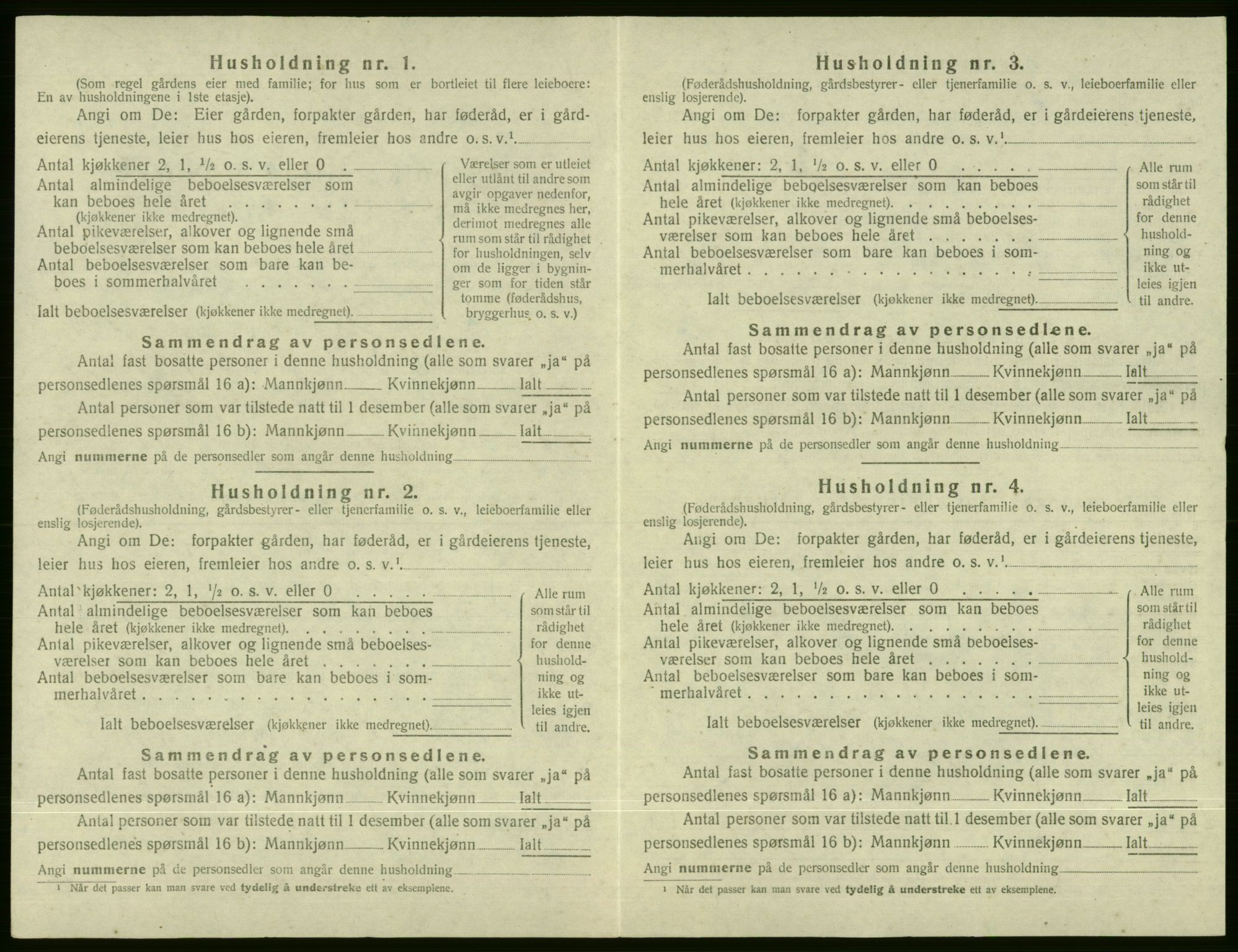 SAB, 1920 census for Voss, 1920, p. 1812