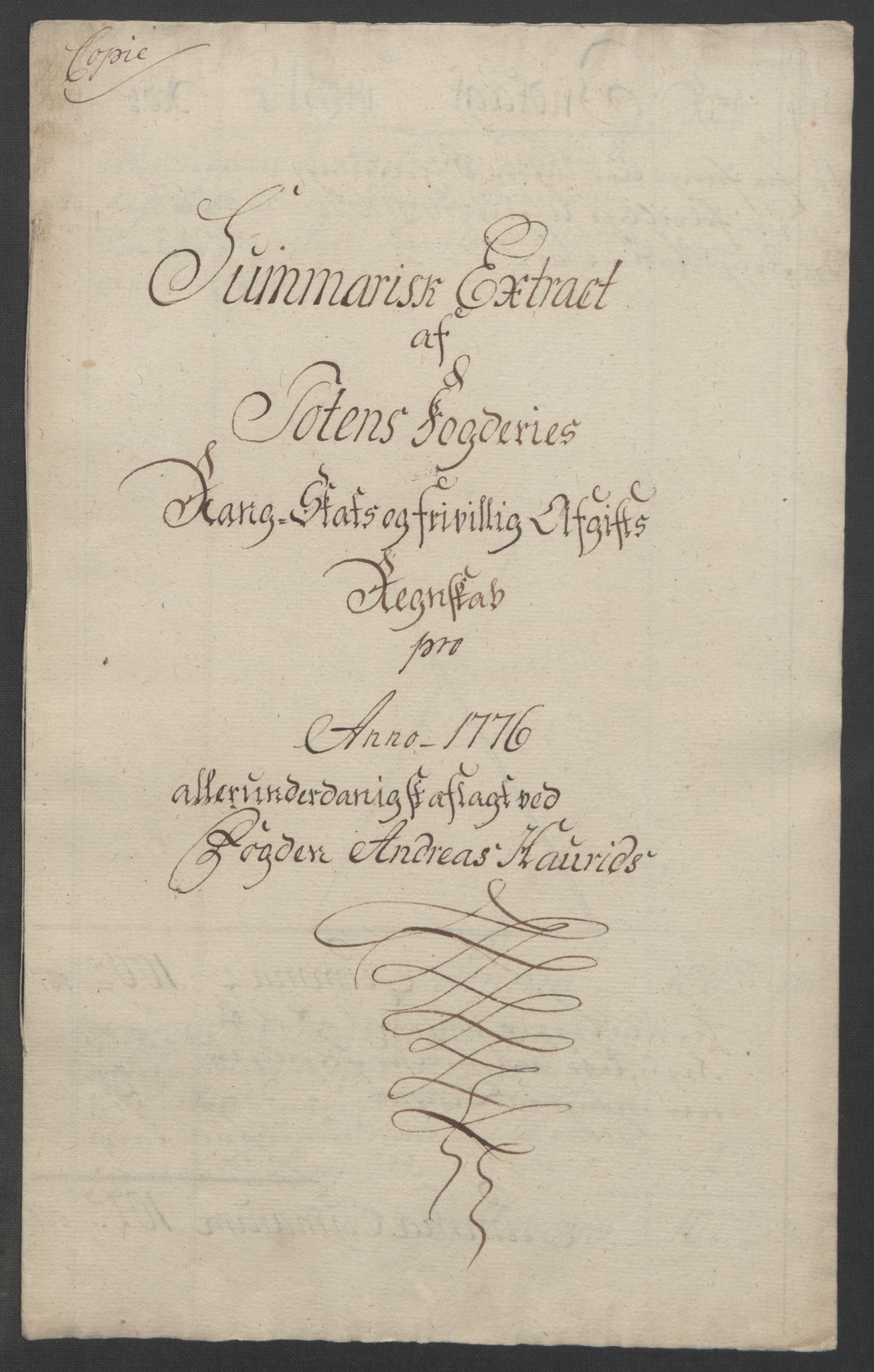 Rentekammeret inntil 1814, Reviderte regnskaper, Fogderegnskap, AV/RA-EA-4092/R19/L1399: Fogderegnskap Toten, Hadeland og Vardal, 1762-1783, p. 410