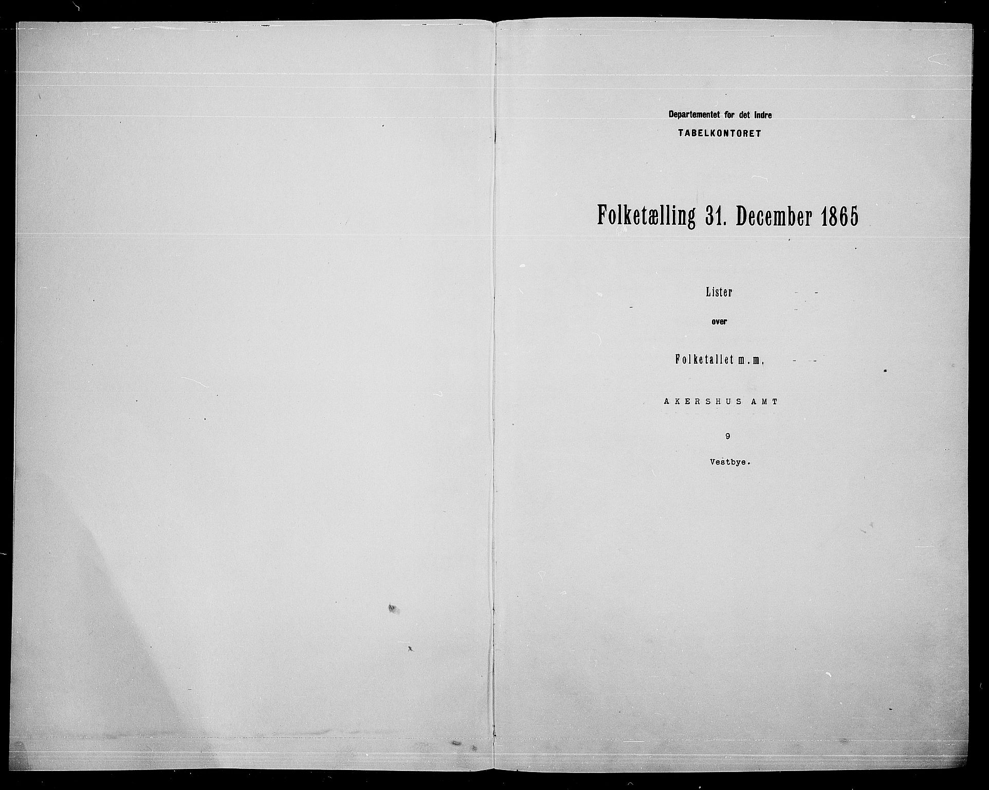 RA, 1865 census for Vestby, 1865, p. 3