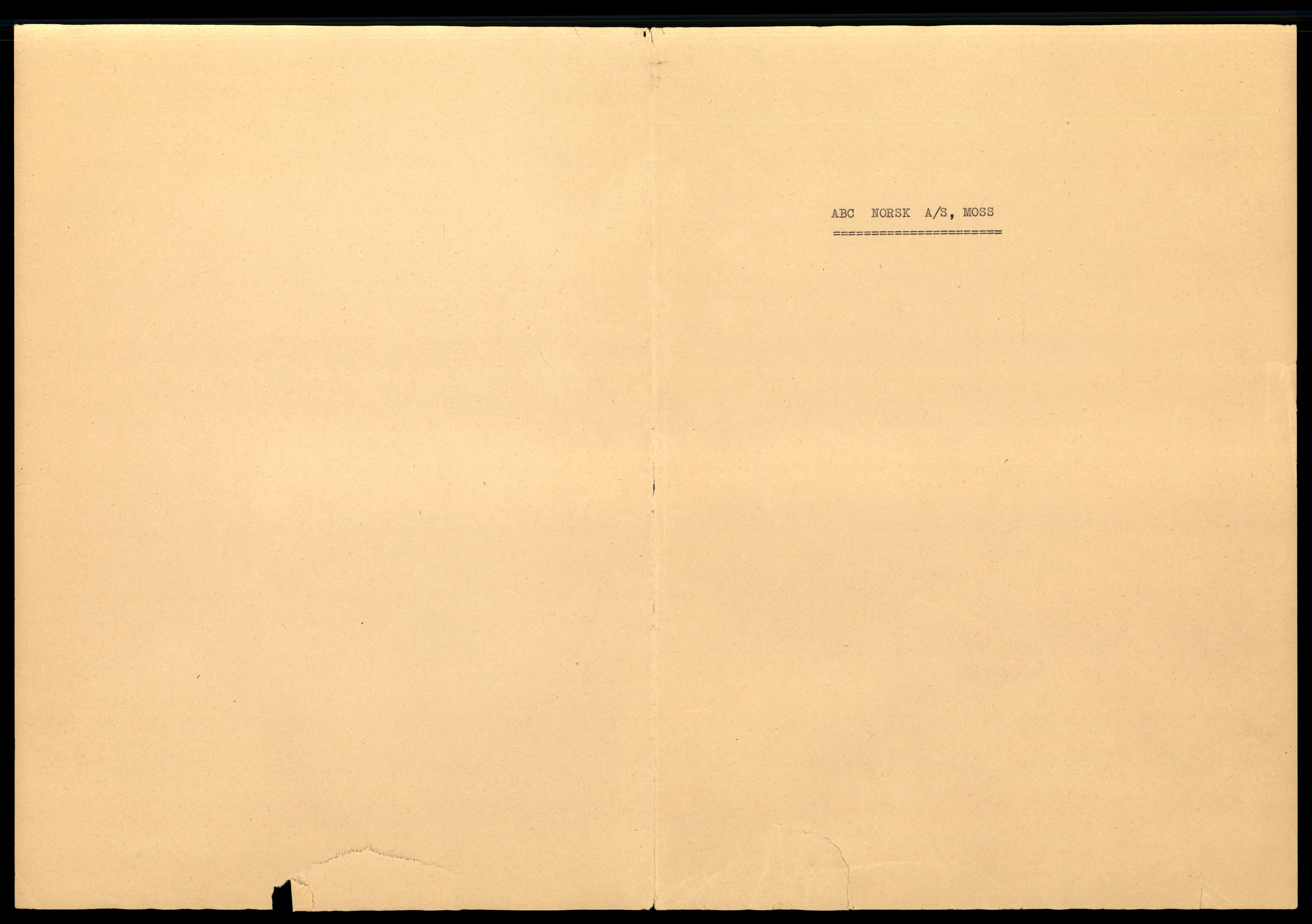 Moss tingrett, SAT/A-10063/K/Ka/Kab/L0001: Slettede og konverterte firmaer, Abc - Asi, 1890-1943, p. 1
