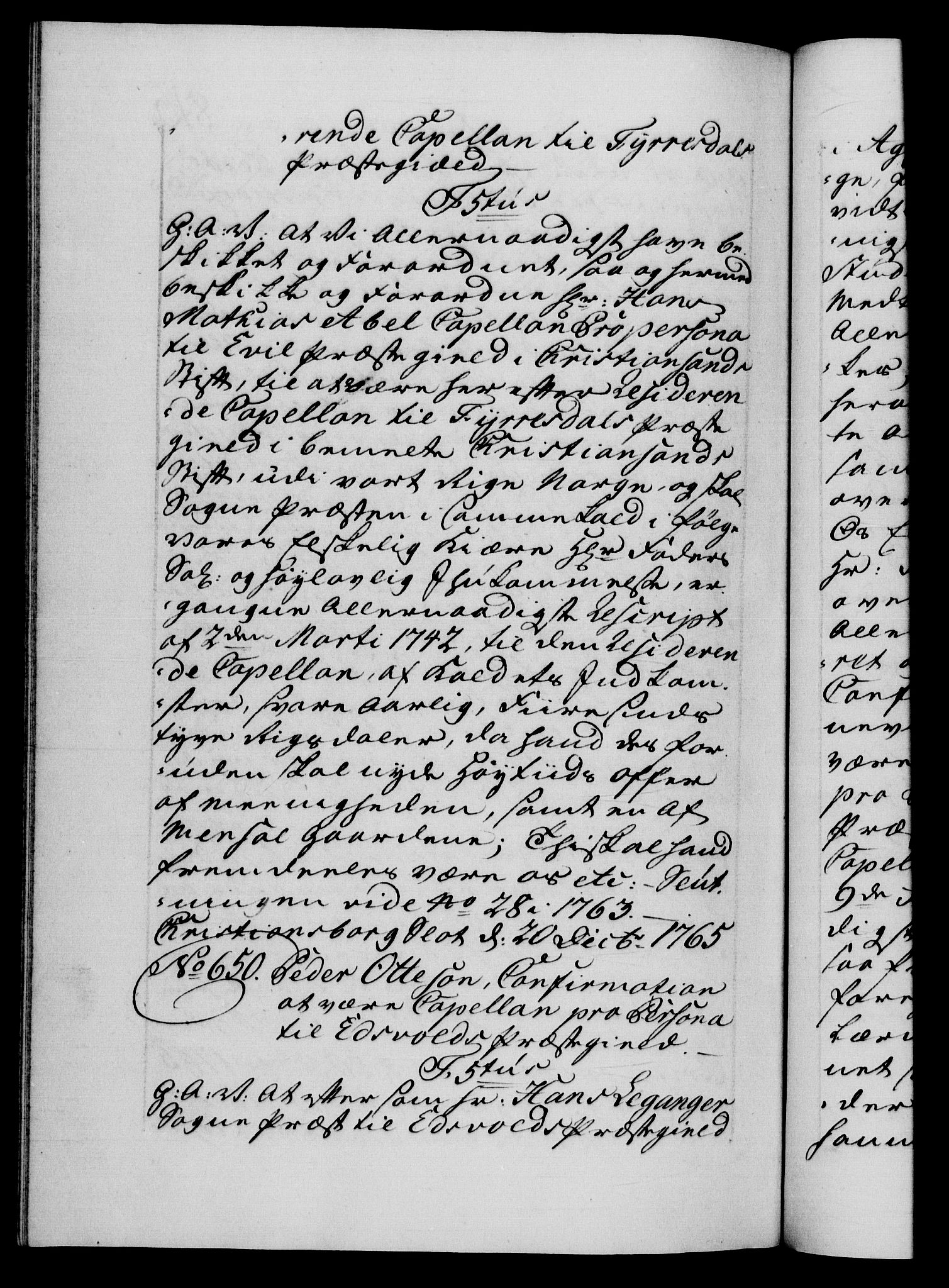 Danske Kanselli 1572-1799, AV/RA-EA-3023/F/Fc/Fca/Fcaa/L0042: Norske registre, 1763-1766, p. 816b