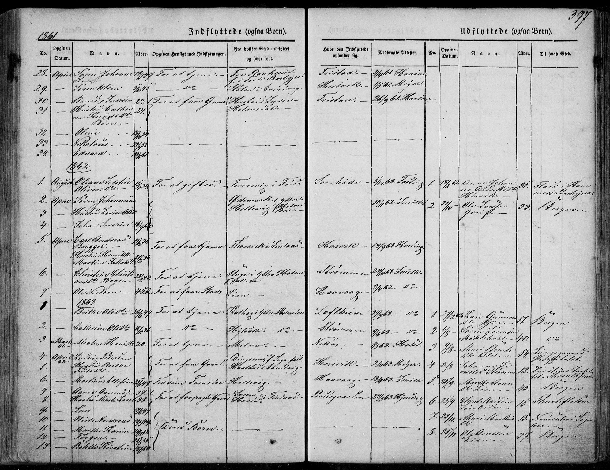 Askvoll sokneprestembete, SAB/A-79501/H/Haa/Haaa/L0011/0002: Parish register (official) no. A 11 II, 1845-1878, p. 397