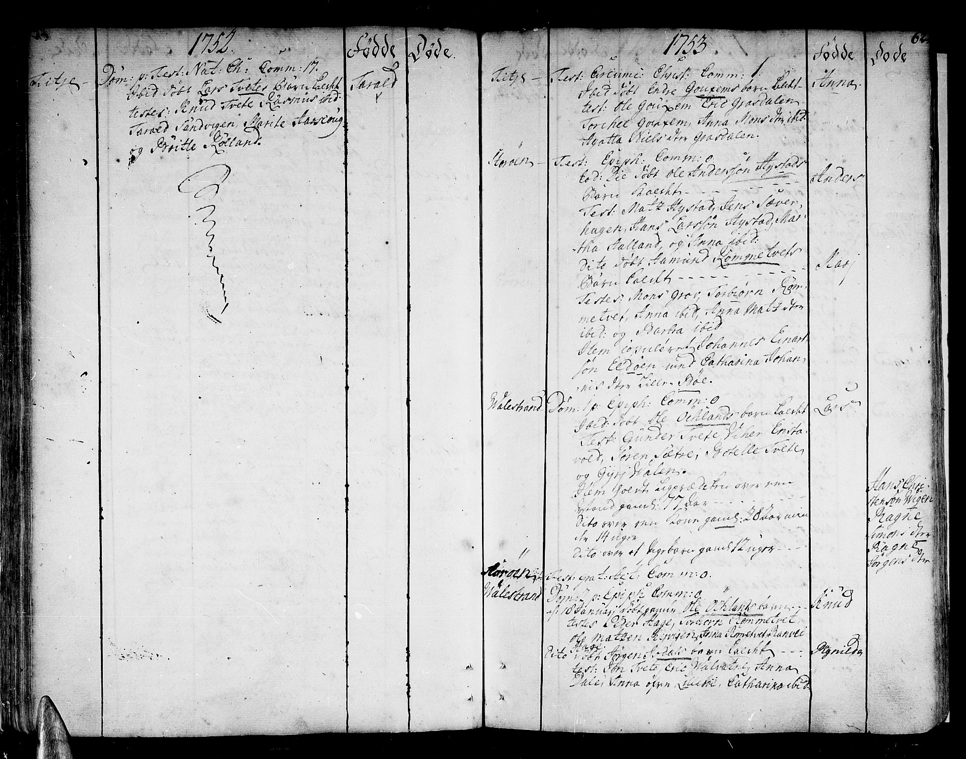 Stord sokneprestembete, AV/SAB-A-78201/H/Haa: Parish register (official) no. A 2, 1744-1777, p. 62