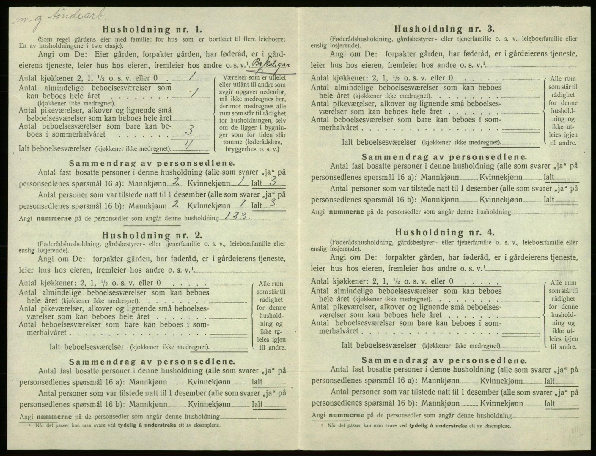 SAB, 1920 census for Os, 1920, p. 582