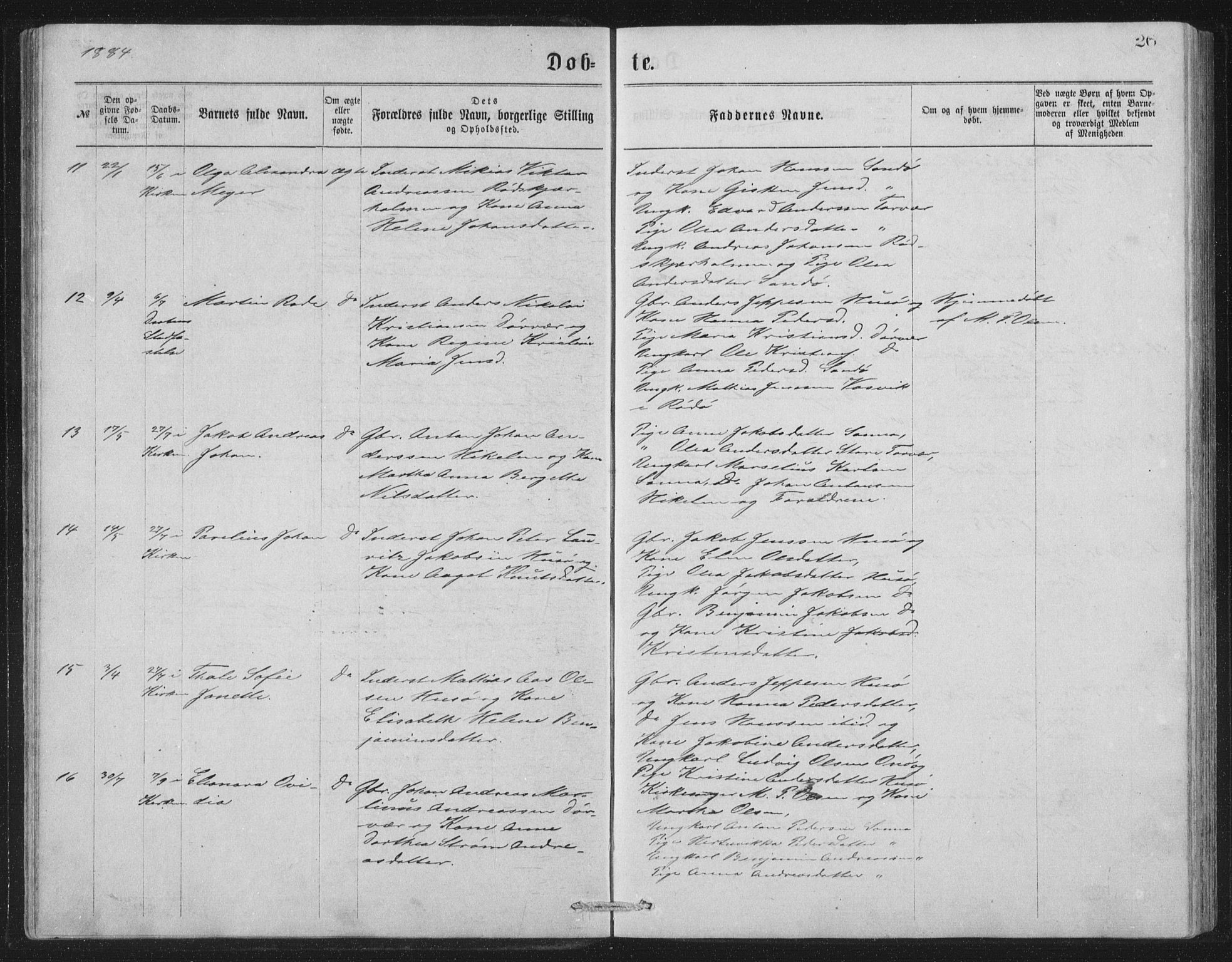 Ministerialprotokoller, klokkerbøker og fødselsregistre - Nordland, SAT/A-1459/840/L0582: Parish register (copy) no. 840C02, 1874-1900, p. 26