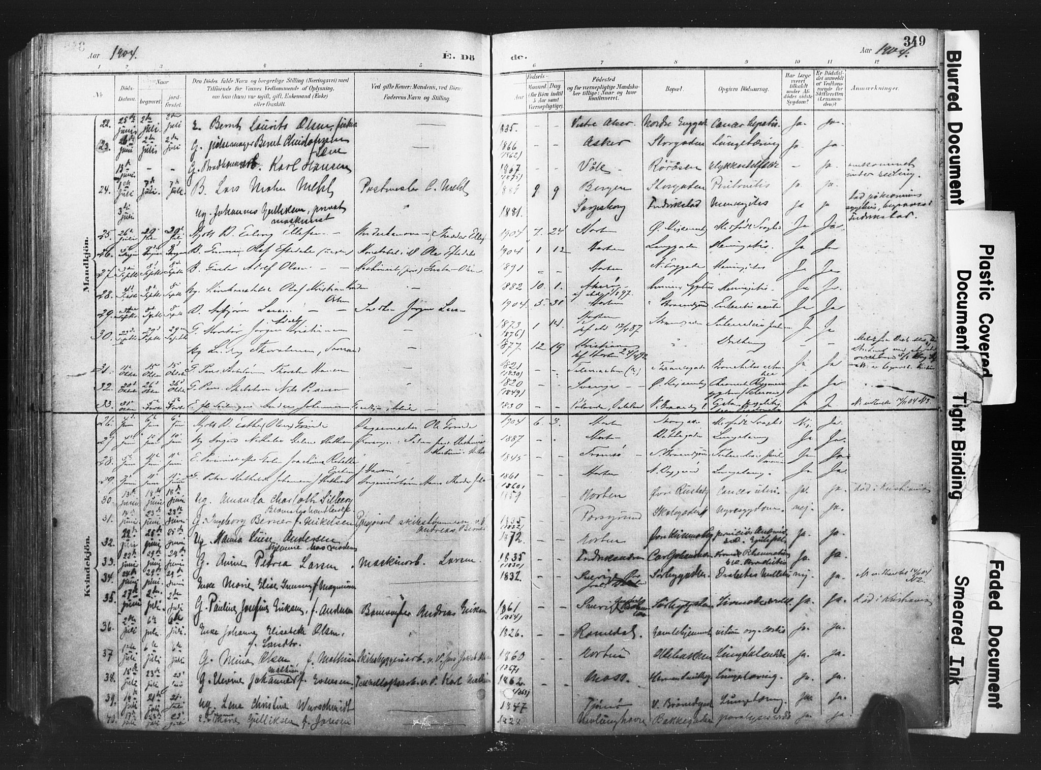 Horten kirkebøker, AV/SAKO-A-348/F/Fa/L0005: Parish register (official) no. 5, 1896-1904, p. 349