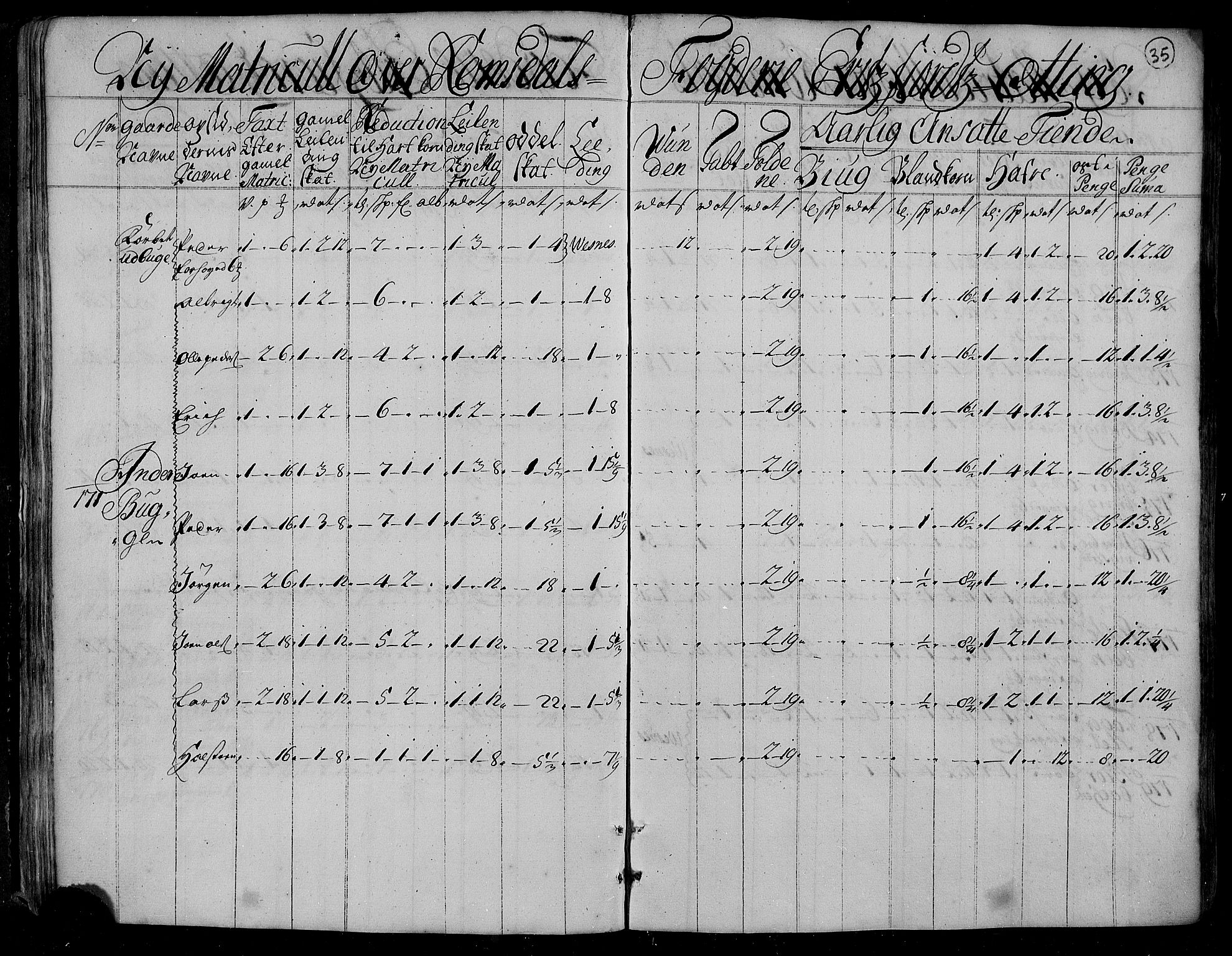 Rentekammeret inntil 1814, Realistisk ordnet avdeling, RA/EA-4070/N/Nb/Nbf/L0153: Romsdal matrikkelprotokoll, 1724, p. 36