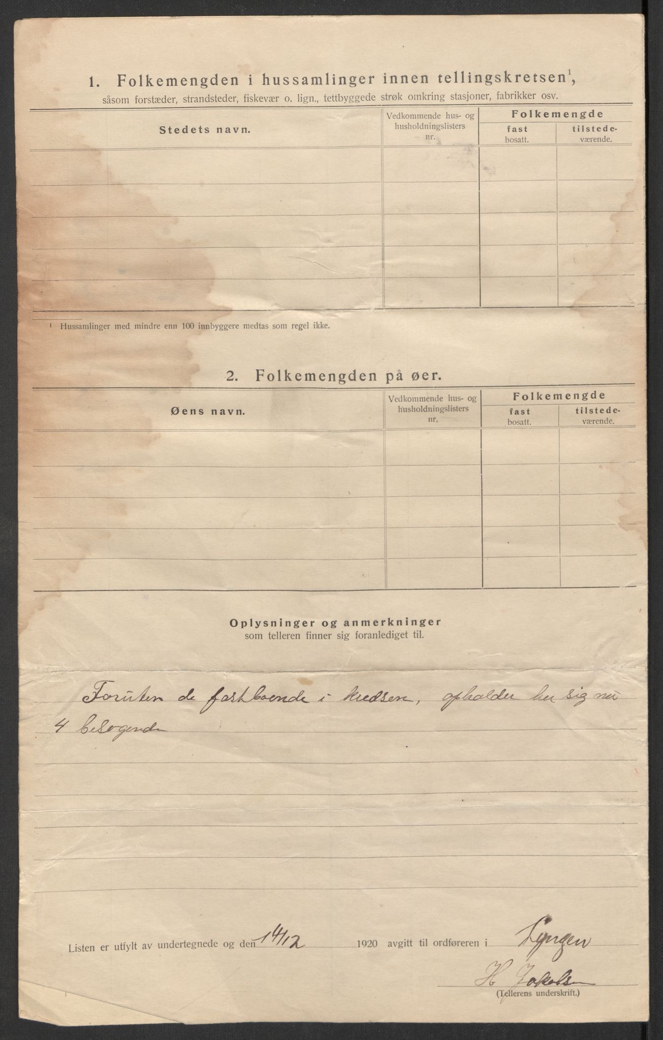 SATØ, 1920 census for Lyngen, 1920, p. 54