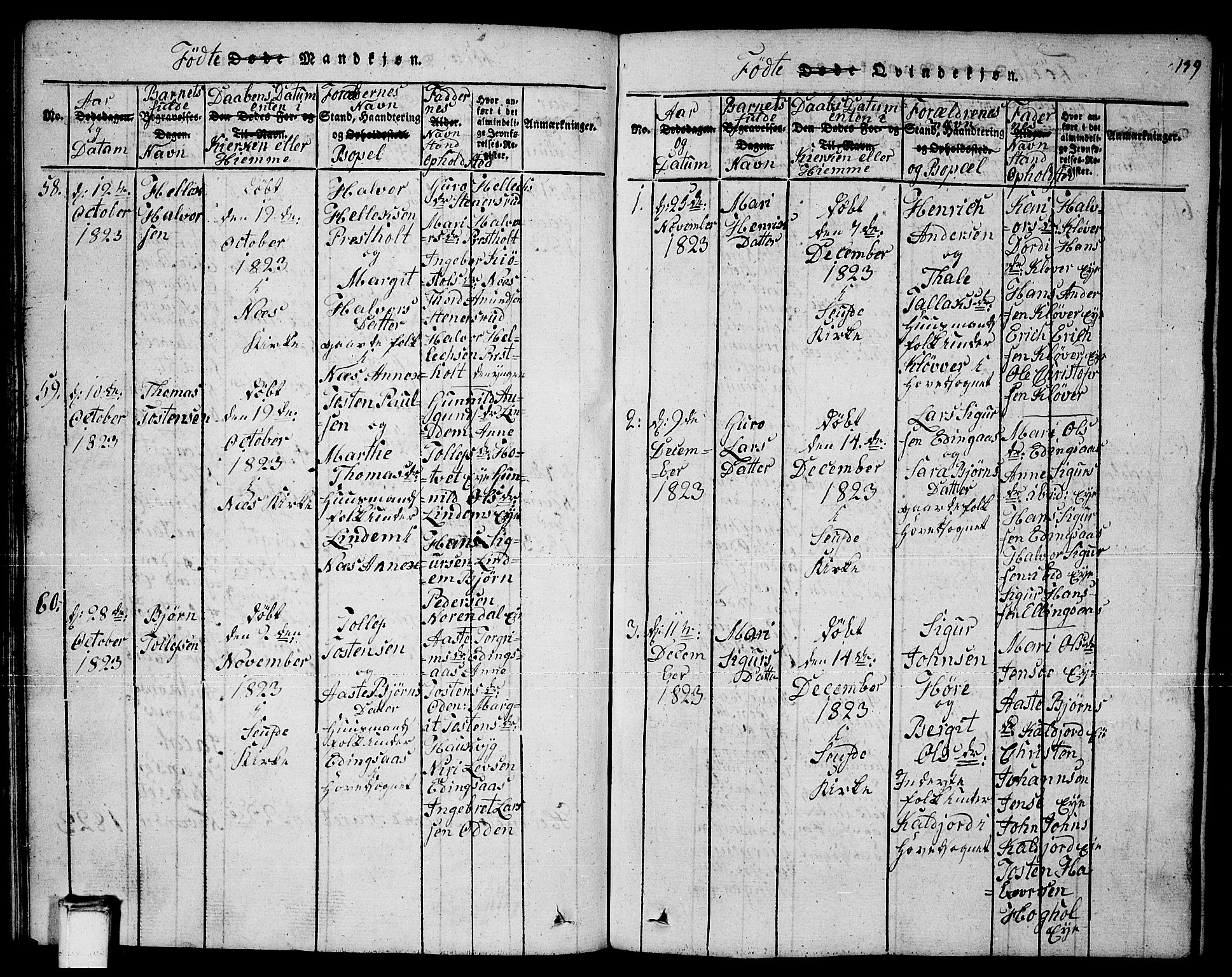 Sauherad kirkebøker, SAKO/A-298/F/Fa/L0005: Parish register (official) no. I 5, 1815-1829, p. 139