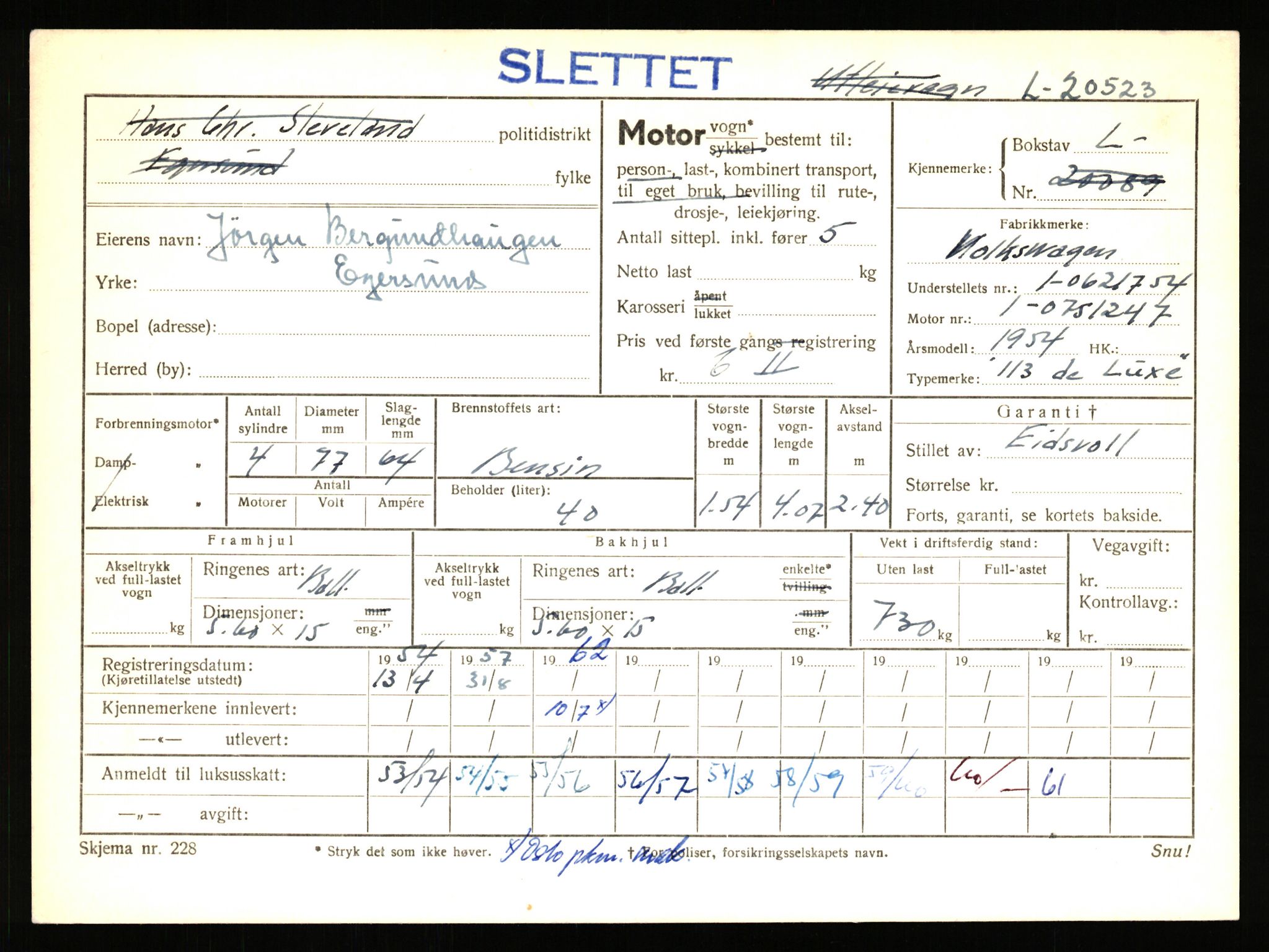 Stavanger trafikkstasjon, AV/SAST-A-101942/0/F/L0037: L-20500 - L-21499, 1930-1971, p. 89