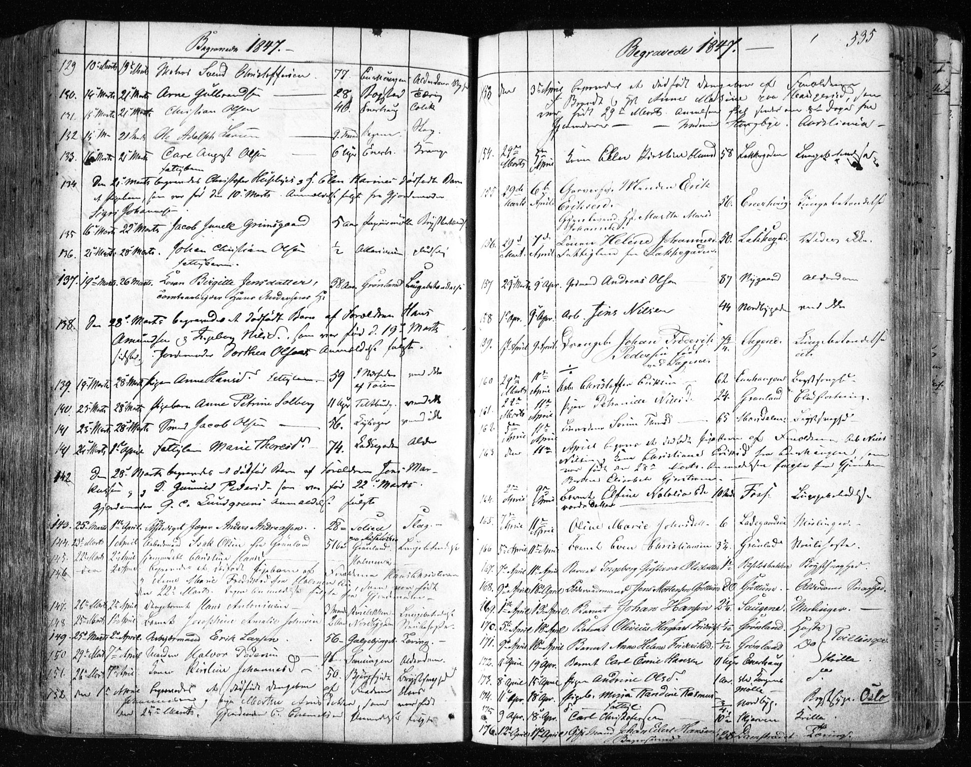 Aker prestekontor kirkebøker, AV/SAO-A-10861/F/L0019: Parish register (official) no. 19, 1842-1852, p. 535