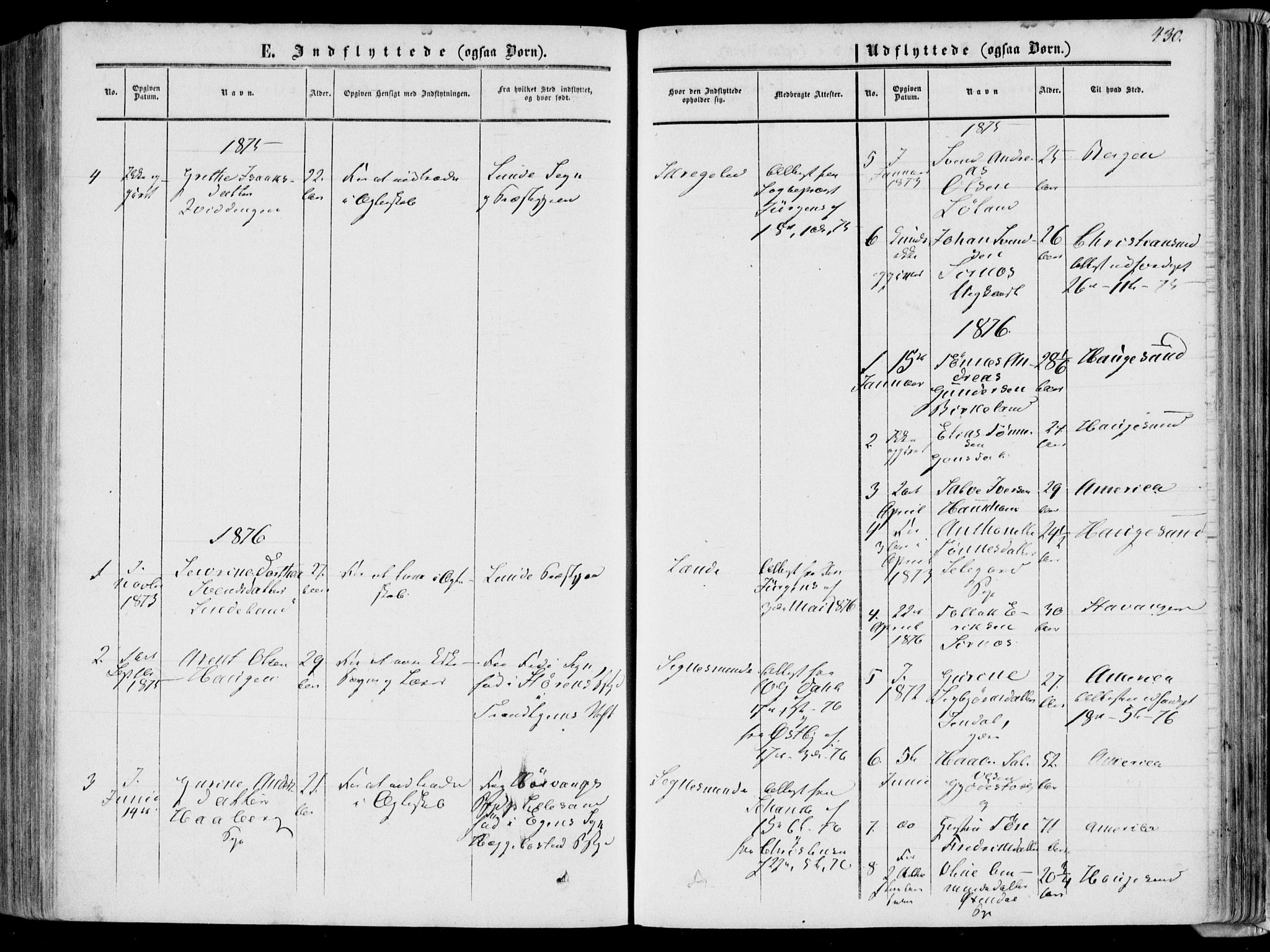 Bakke sokneprestkontor, SAK/1111-0002/F/Fa/Faa/L0006: Parish register (official) no. A 6, 1855-1877, p. 430