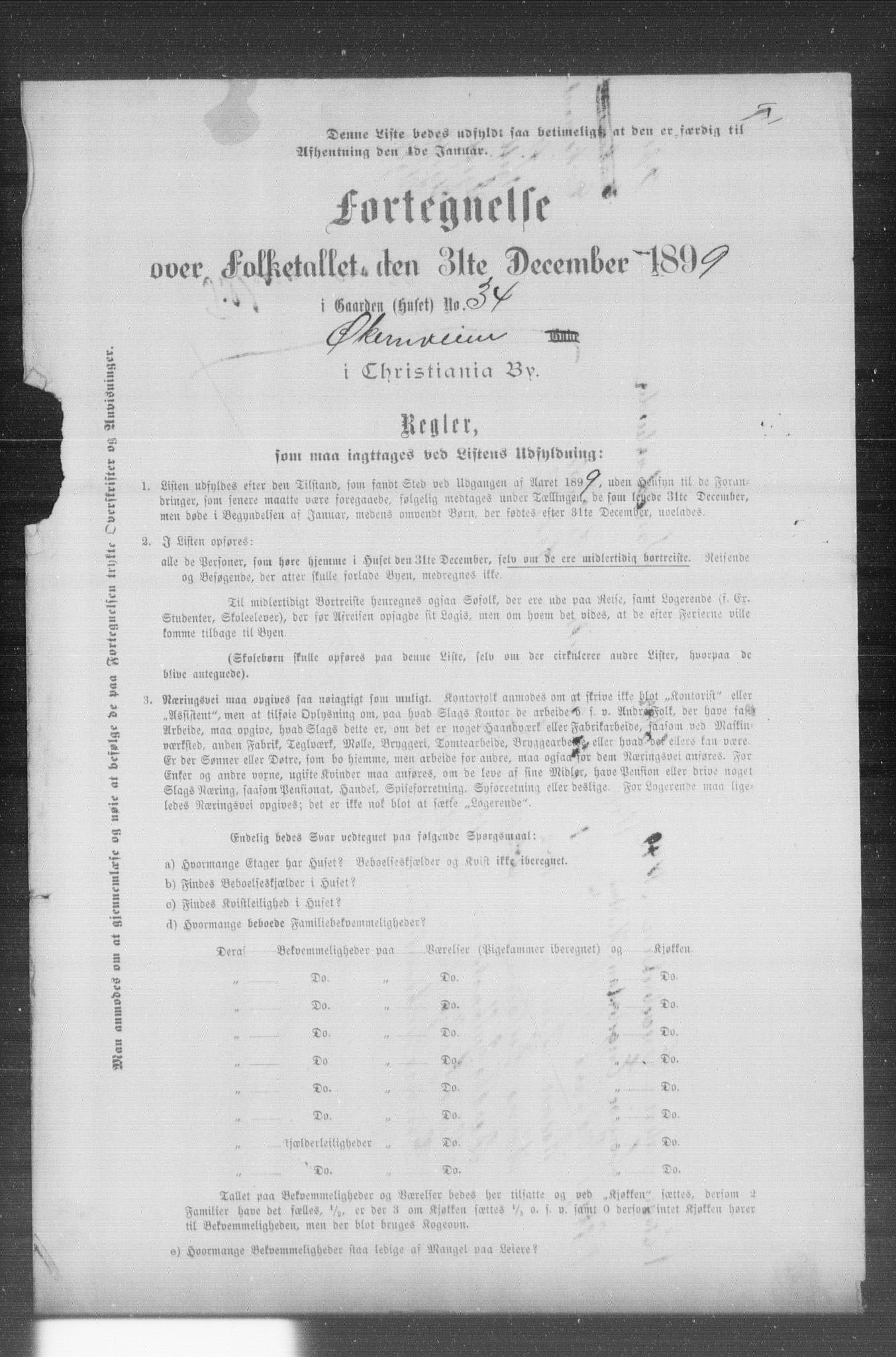 OBA, Municipal Census 1899 for Kristiania, 1899, p. 16536