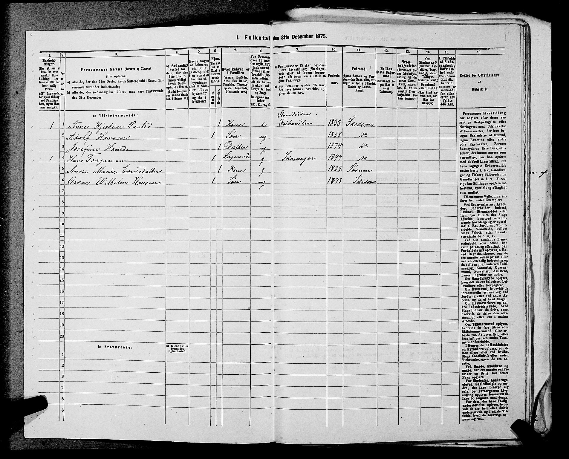 RA, 1875 census for 0231P Skedsmo, 1875, p. 119