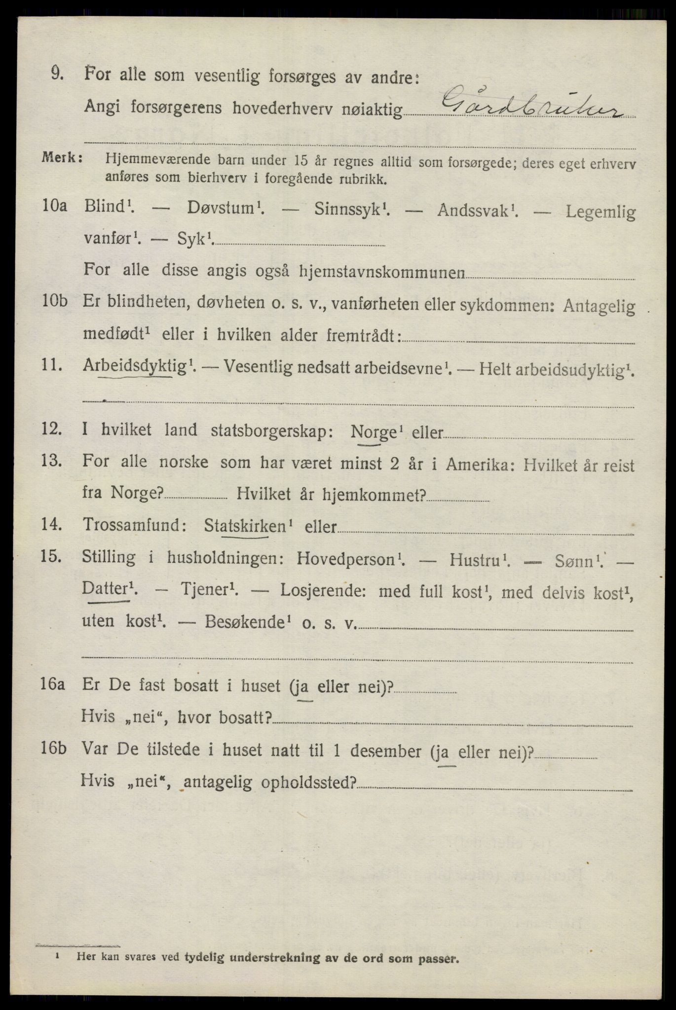 SAO, 1920 census for Feiring, 1920, p. 2185