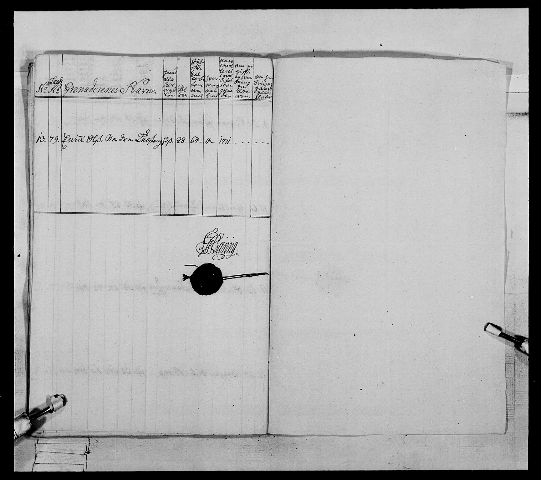 Generalitets- og kommissariatskollegiet, Det kongelige norske kommissariatskollegium, AV/RA-EA-5420/E/Eh/L0063: 2. Opplandske nasjonale infanteriregiment, 1773, p. 444