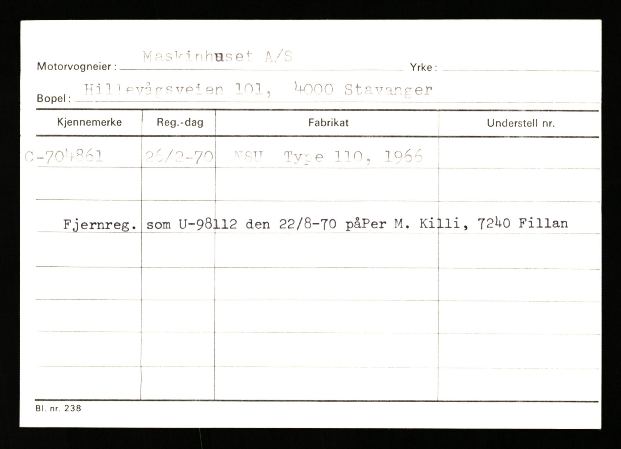 Stavanger trafikkstasjon, AV/SAST-A-101942/0/G/L0012: Registreringsnummer: 363571 - 800000, 1930-1971, p. 2388