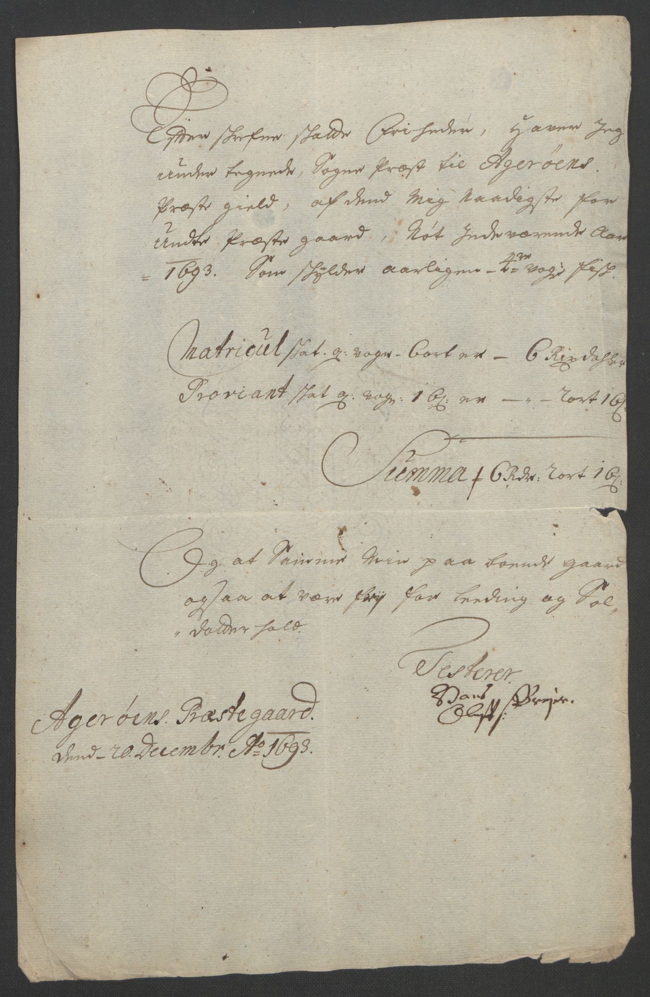 Rentekammeret inntil 1814, Reviderte regnskaper, Fogderegnskap, AV/RA-EA-4092/R55/L3651: Fogderegnskap Romsdal, 1693-1694, p. 135